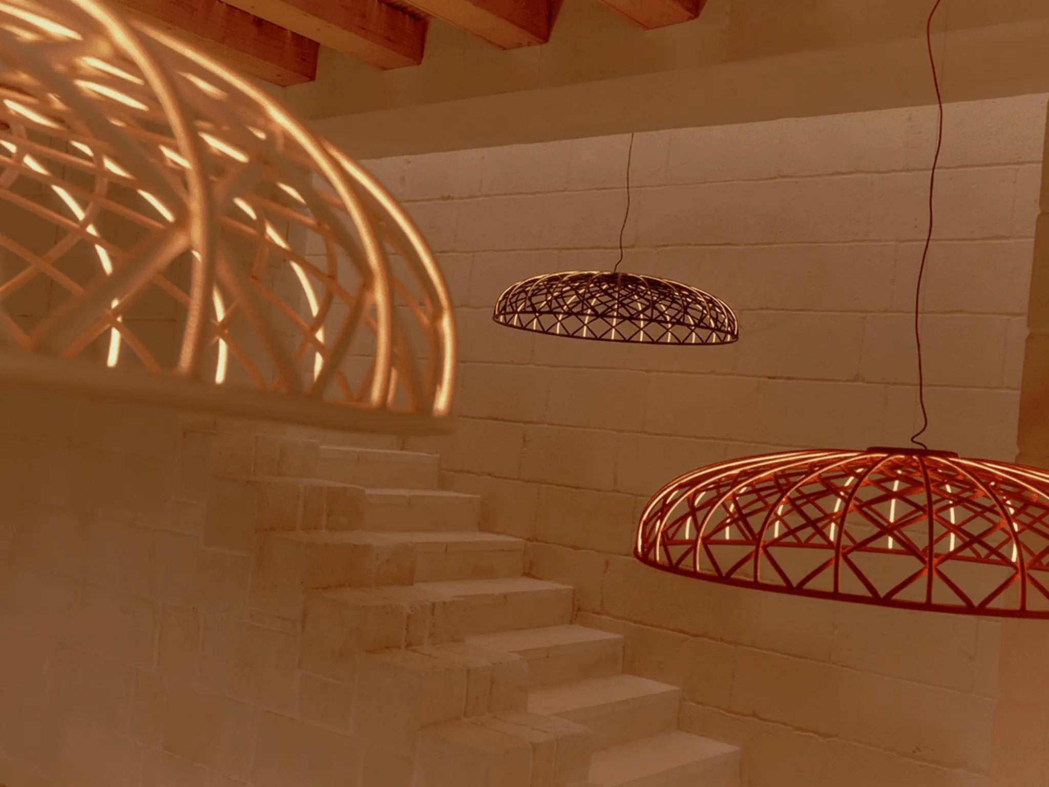 Lampa wisząca SKYNEST ceglasta czerwień – Flos