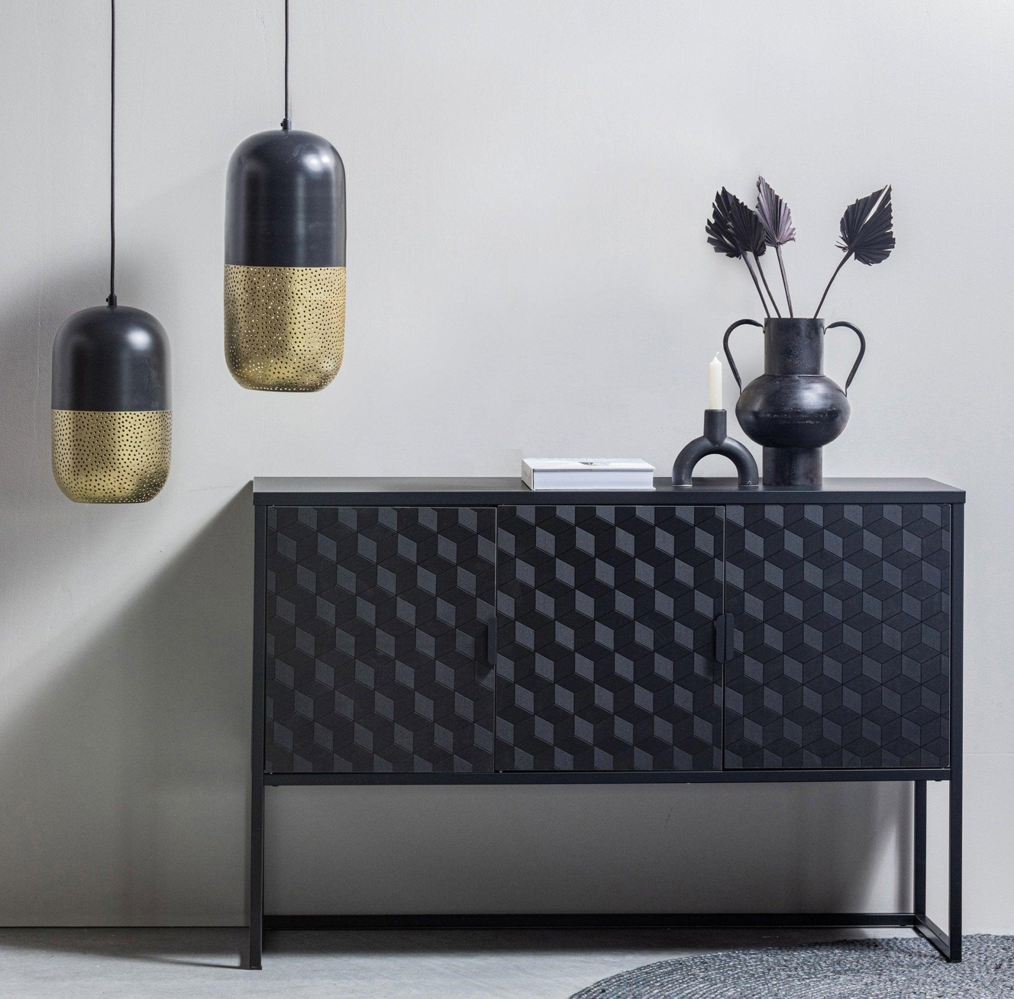 Lampa wisząca TIRSA czarny ze złotym Woood Exclusive Eye on Design