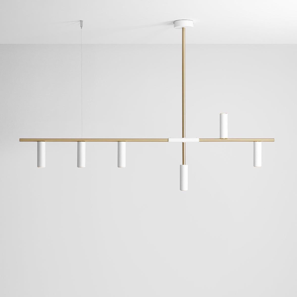 Lampa wisząca TREVO biały z mosiężnym wykończeniem Artera Eye on Design