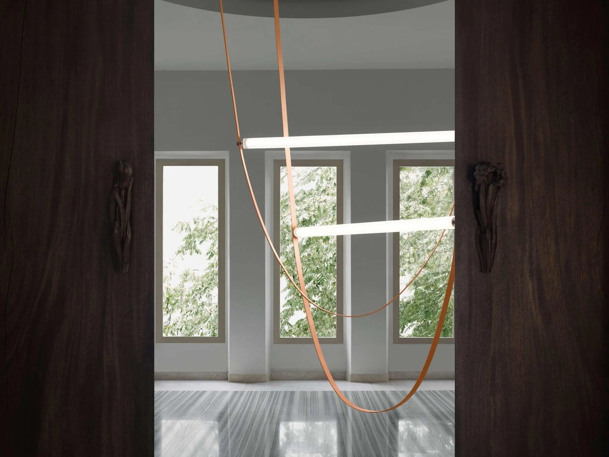Lampa wisząca WIRELINE różowy, marka Flos