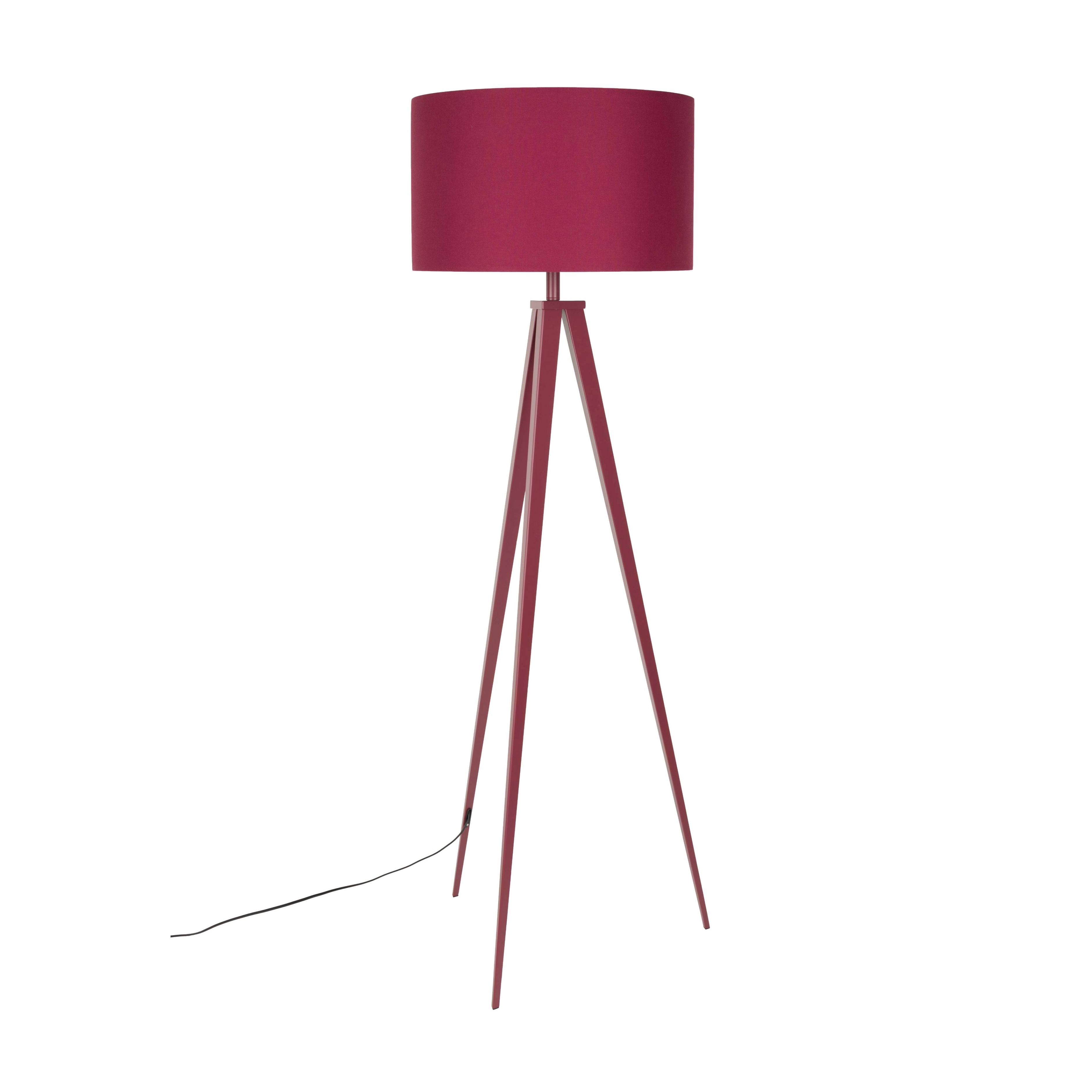 Vloerlamp TRIPOD rood drievoudig statief