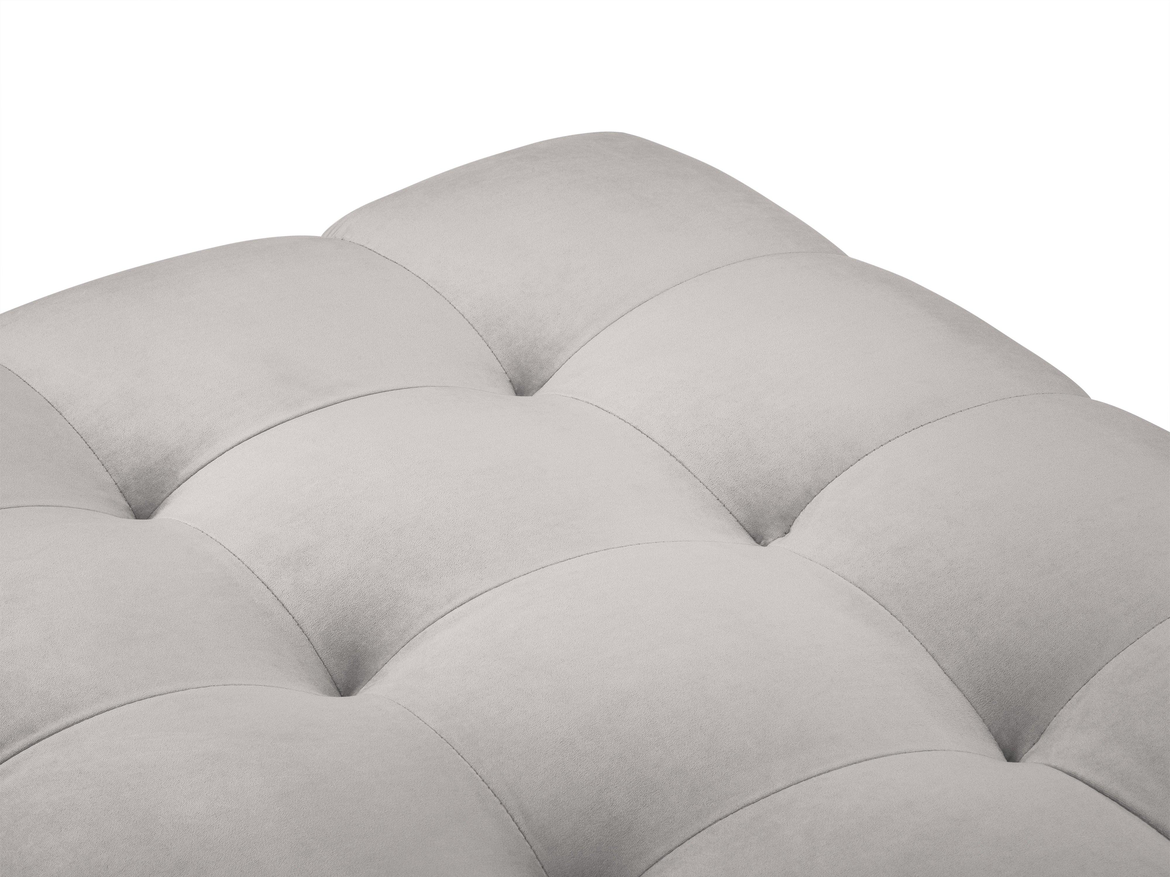 Ławka aksamitna BALI srebrny z czarną podstawą Cosmopolitan Design Eye on Design