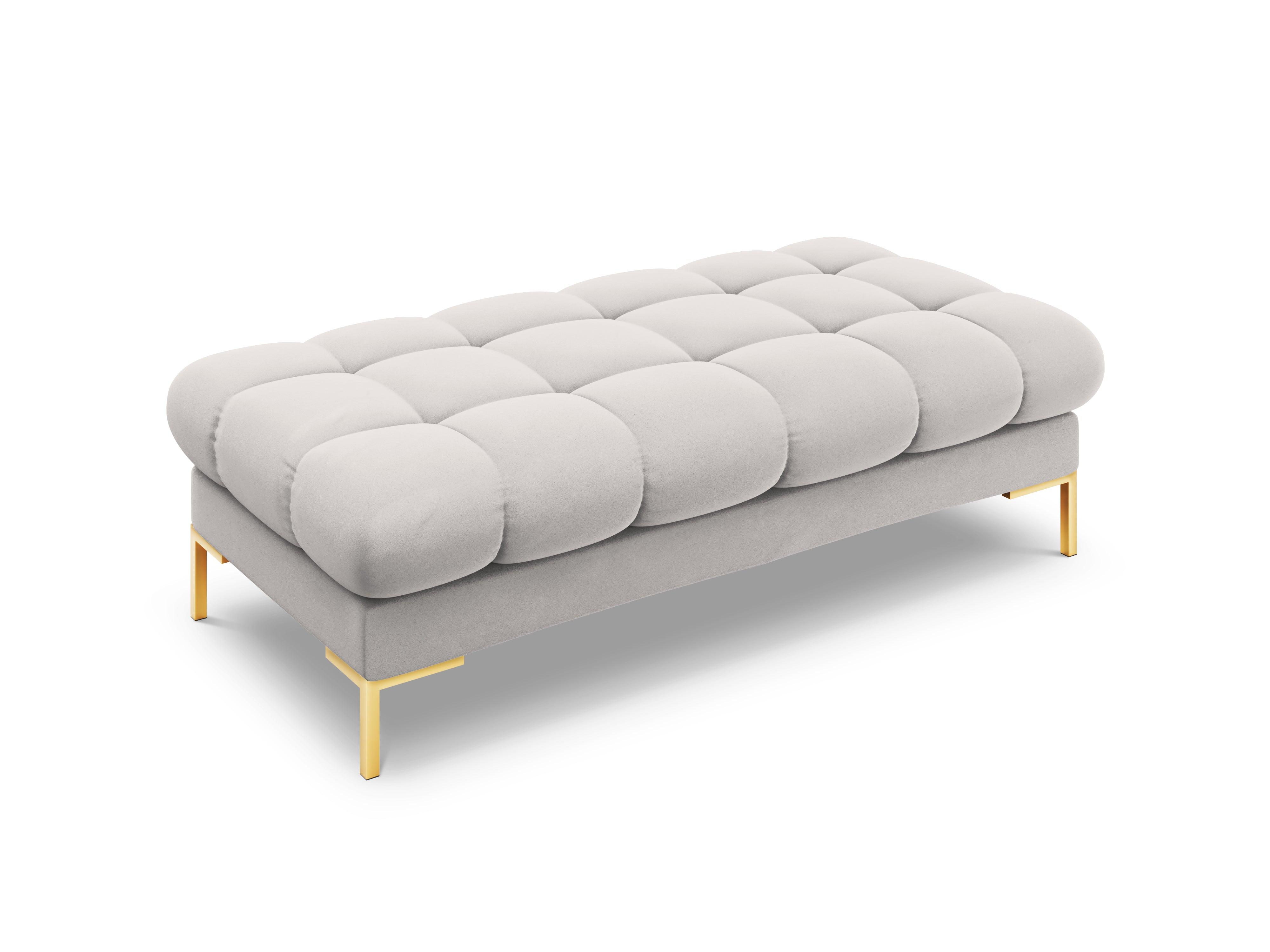 Ławka aksamitna BALI srebrny ze złotą podstawą Cosmopolitan Design Eye on Design