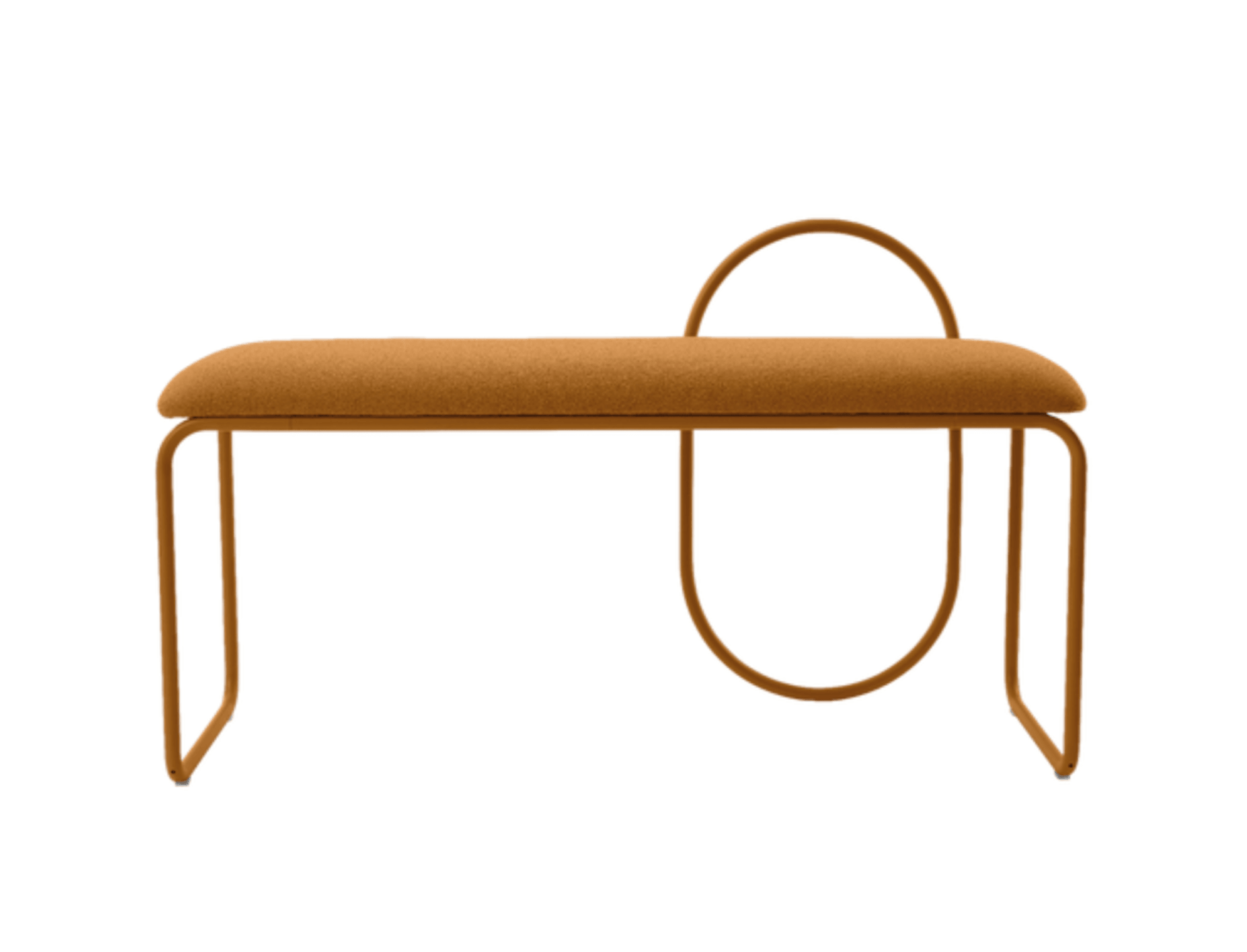 Ławka z tkaniną boucle ANGUI pomarańczowy AYTM Eye on Design