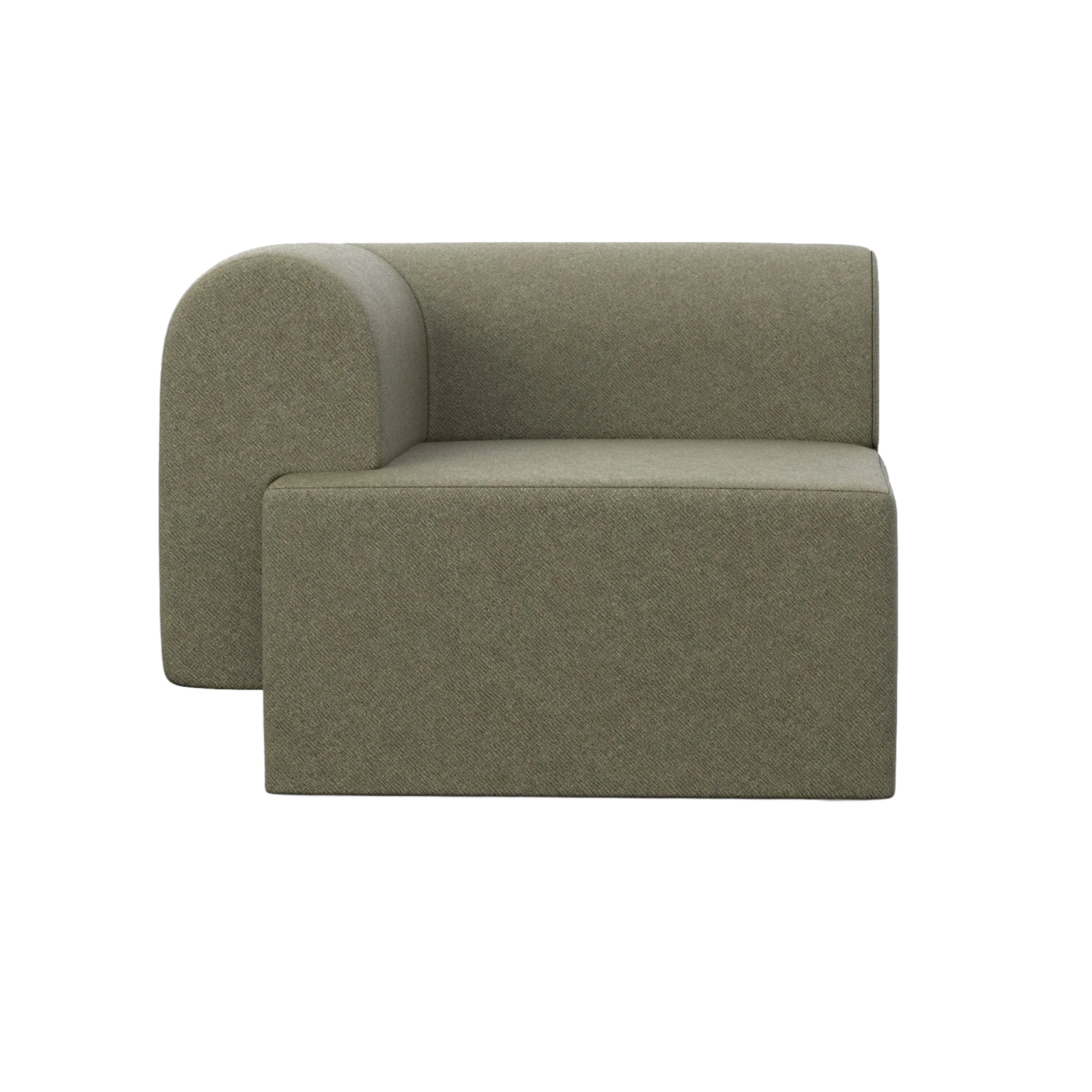 Modulsofa TORI - linkes Modul in grünem Boucle