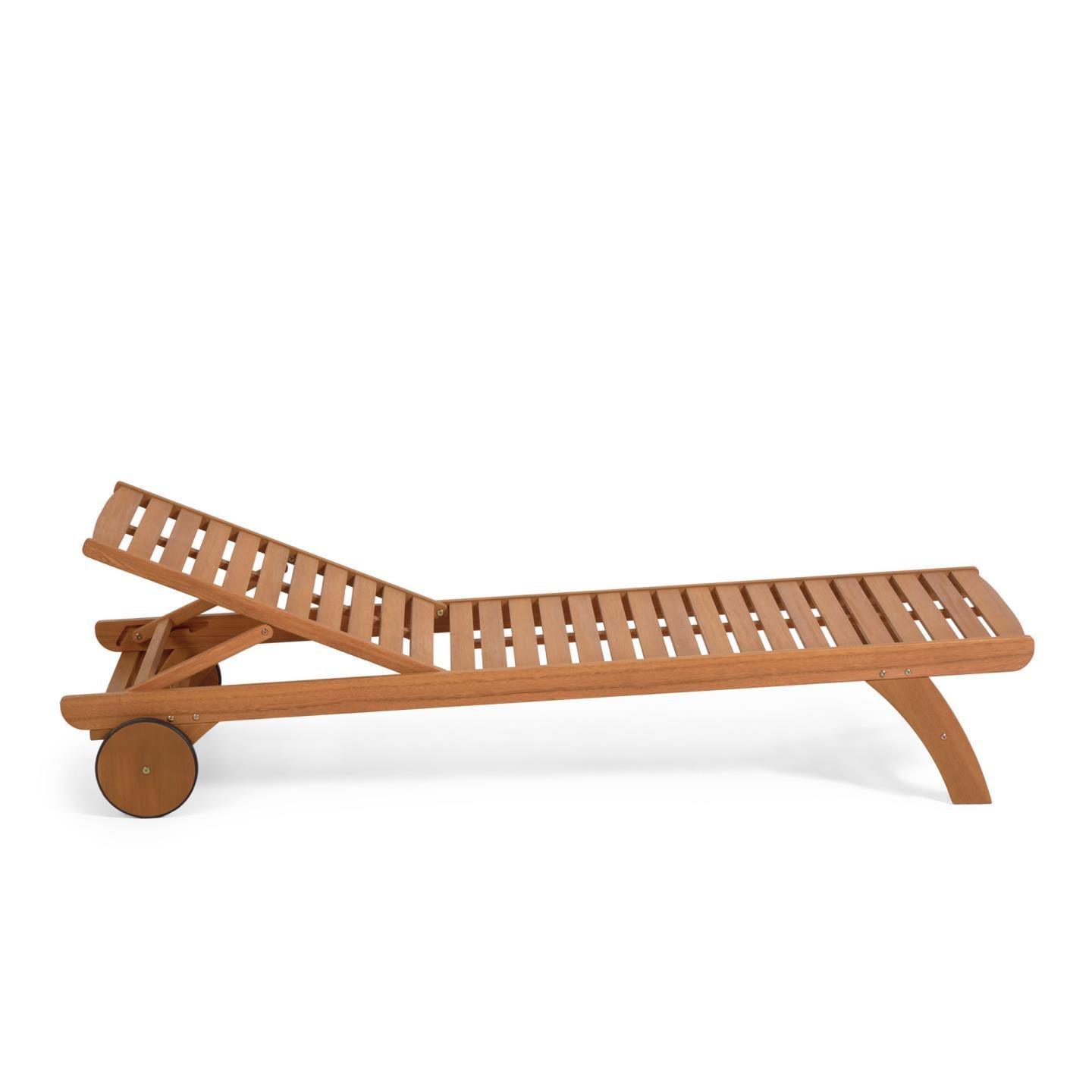 Leżak BEILA lite drewno eukaliptusowe La Forma Eye on Design