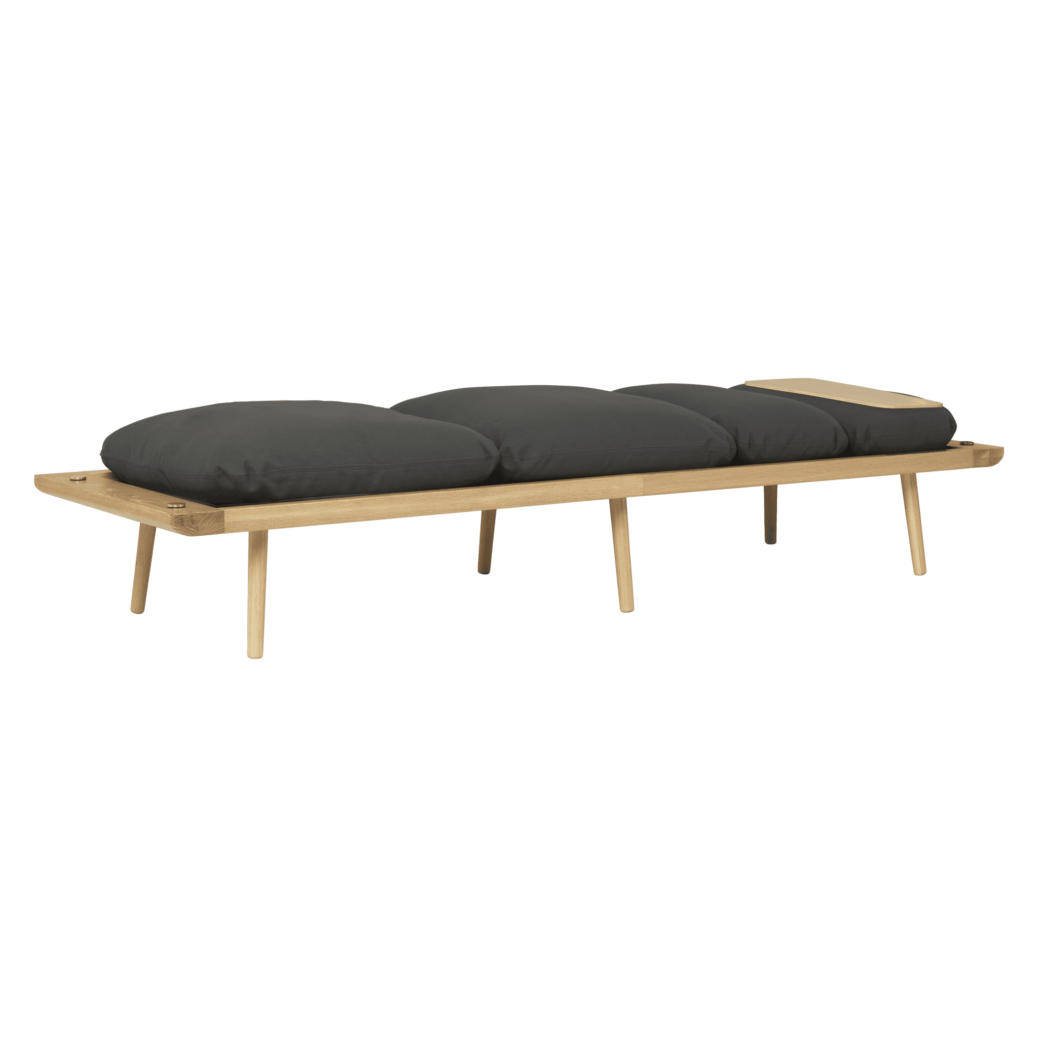 Leżanka LOUNGE AROUND antracytowy z dębową podstawą UMAGE Eye on Design