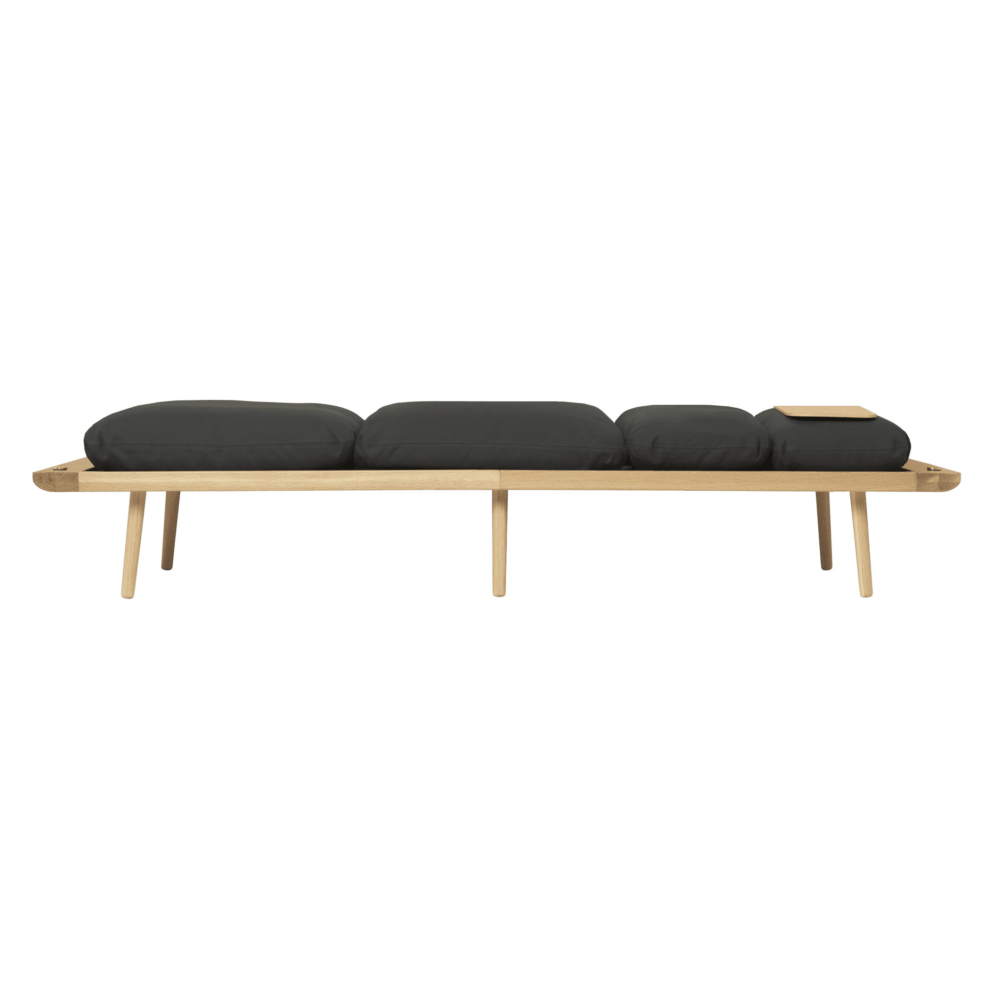 Leżanka LOUNGE AROUND antracytowy z dębową podstawą UMAGE Eye on Design