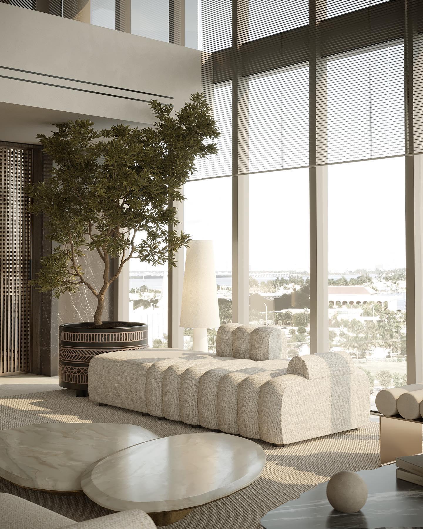 Leżanka modułowa STUDIO boucle kremowy NORR11 Eye on Design