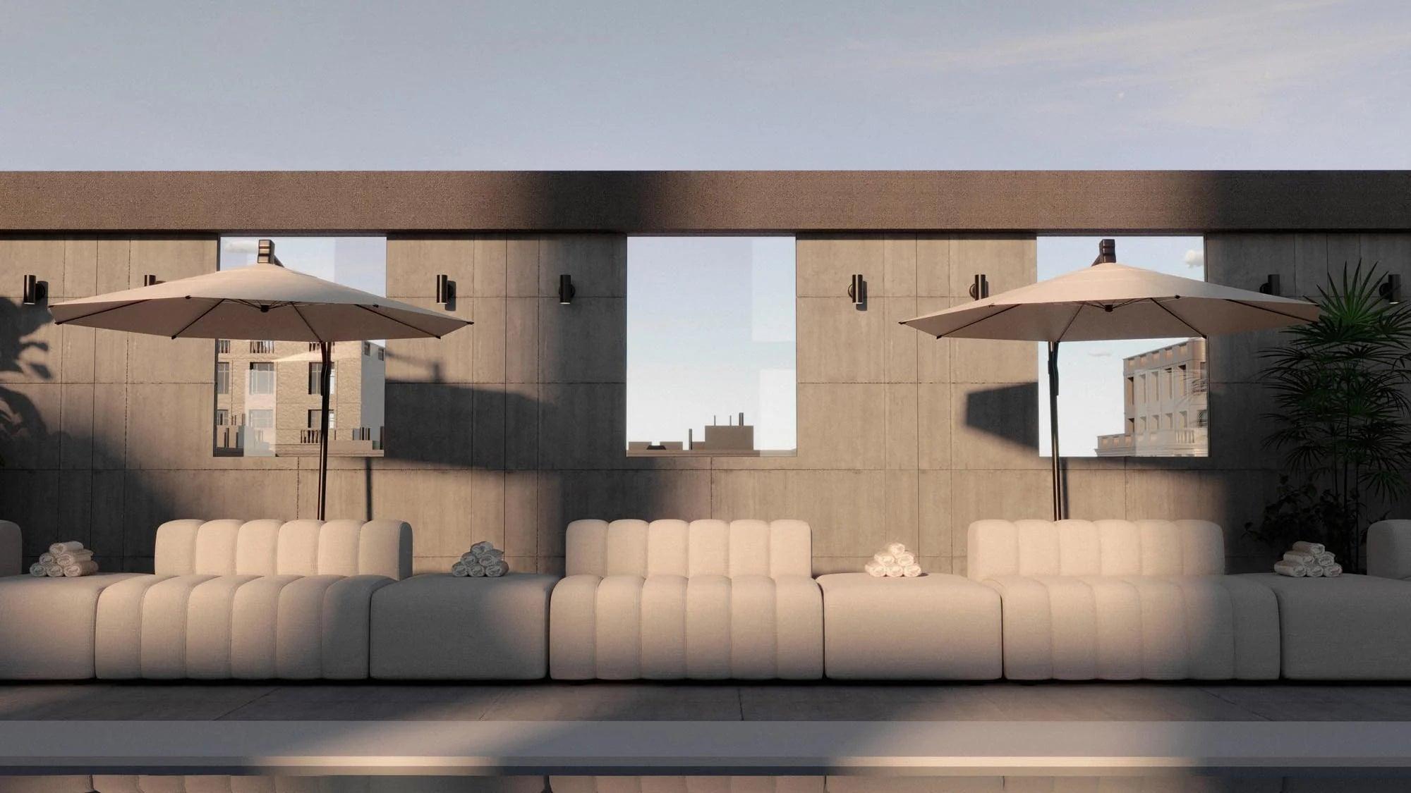 Leżanka modułowa zewnętrzna STUDIO biały NORR11 Eye on Design