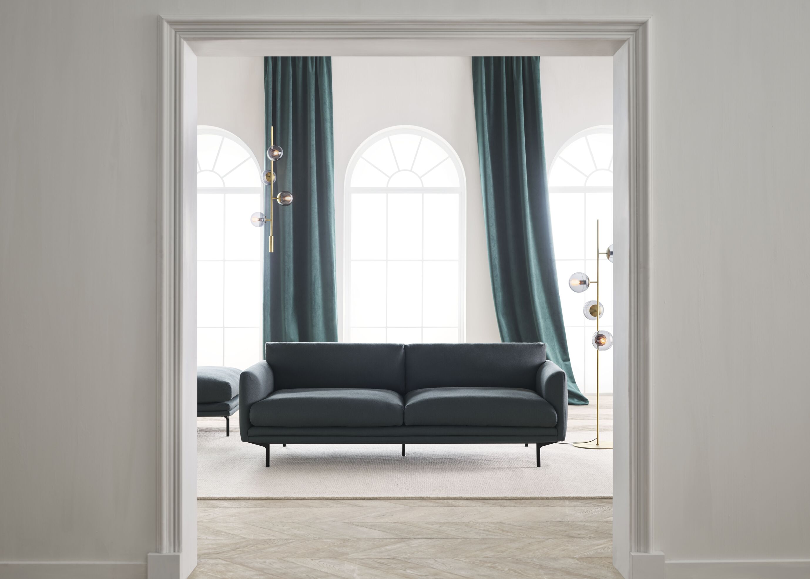 Zwarte vloerlamp ORB