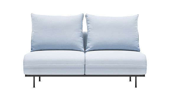 Sofa LOTUS tapicerowana – metal