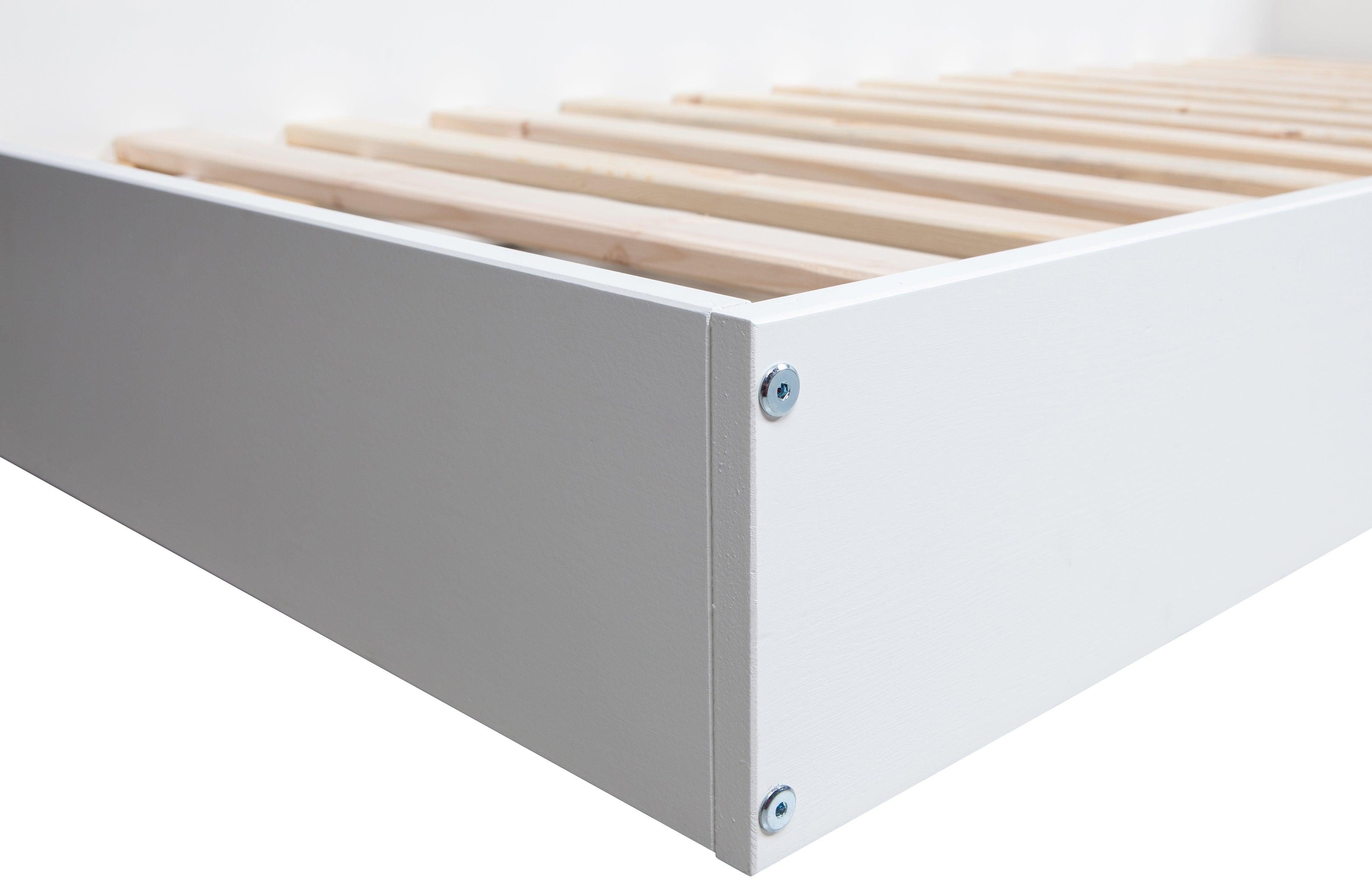 Łóżko narożne CONNECT biały Woood Eye on Design