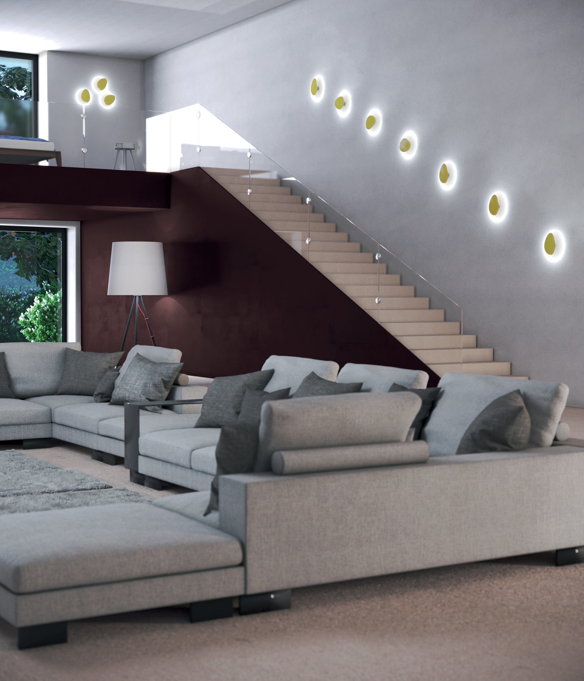 Wandlamp LUCCIOLA wit.