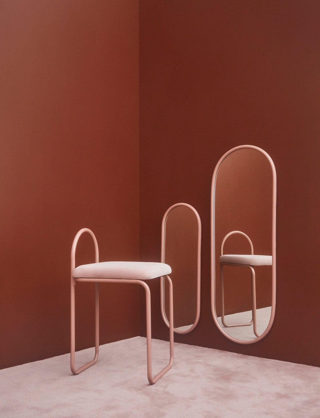 Lustro ANGUI różowa rama AYTM Eye on Design