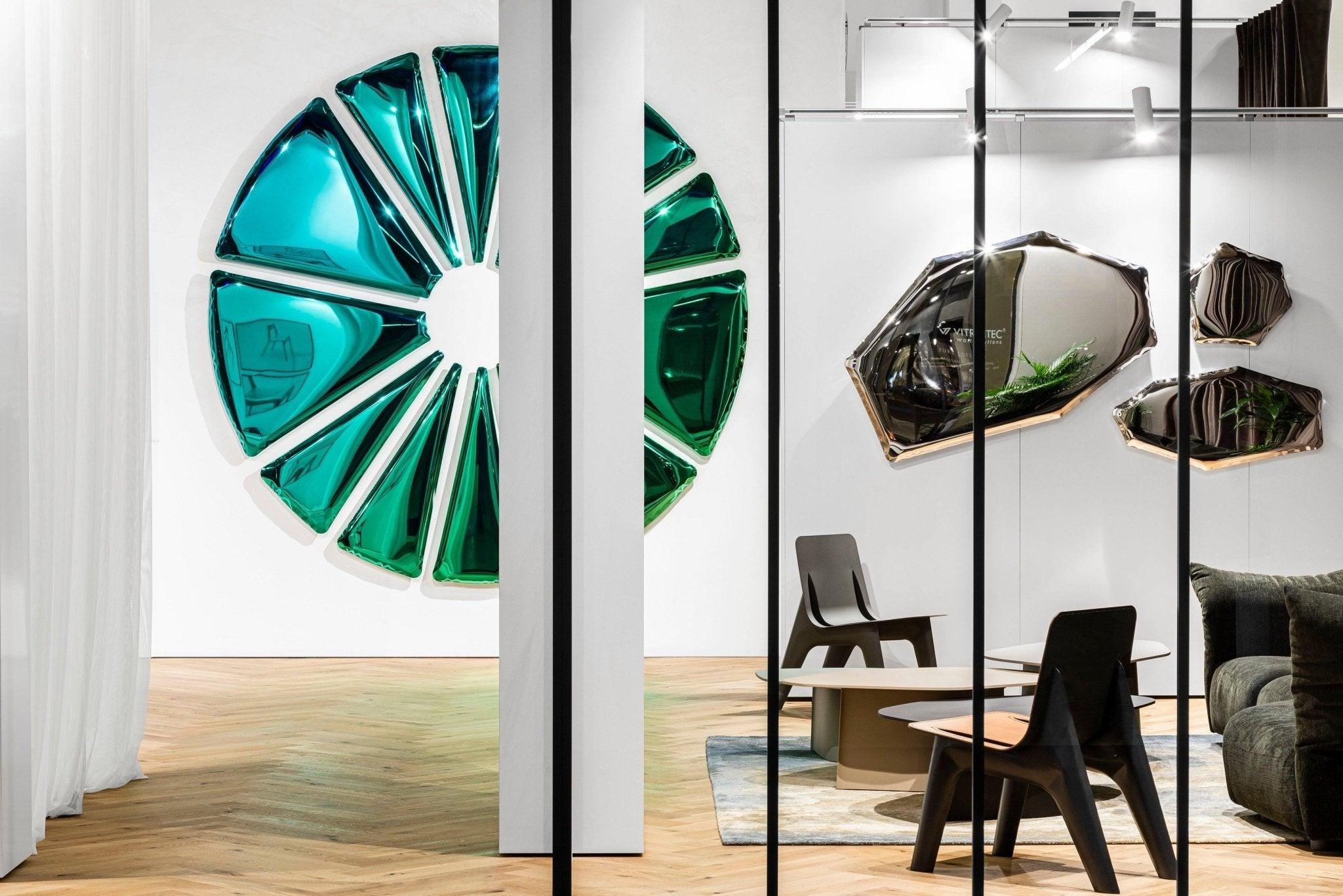 Lustro dekoracyjne NUCLEUS gradient kosmiczny błękit Zieta Studio Eye on Design