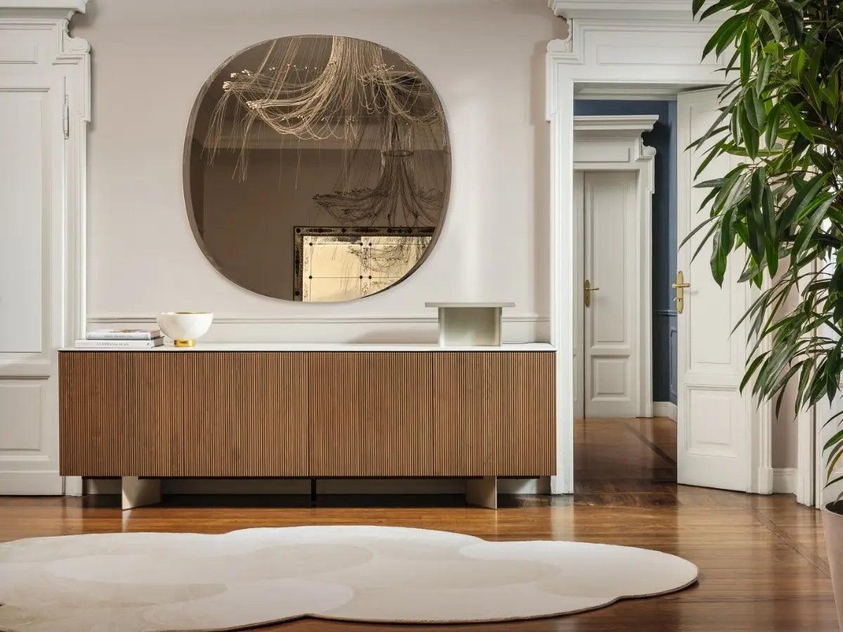 Lustro okrągłe BRAME szare szkło – Calligaris