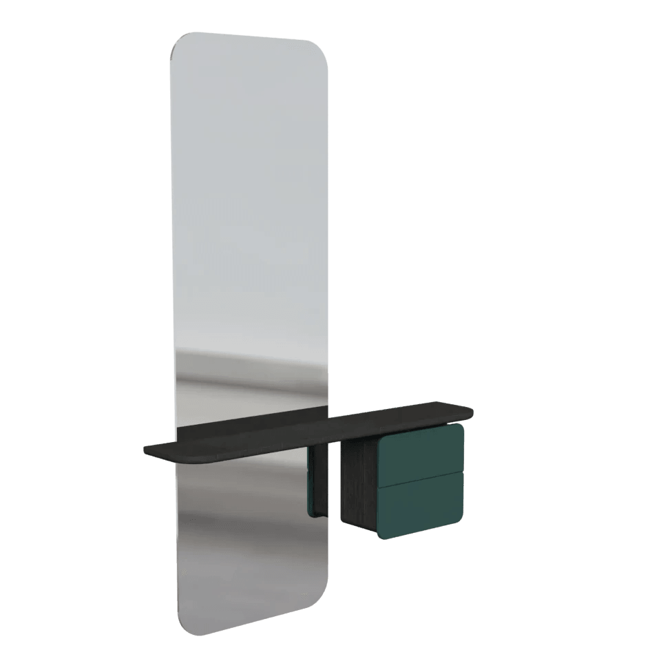 Lustro ONE MORE LOOK butelkowy zielony z czarnym dębem UMAGE Eye on Design