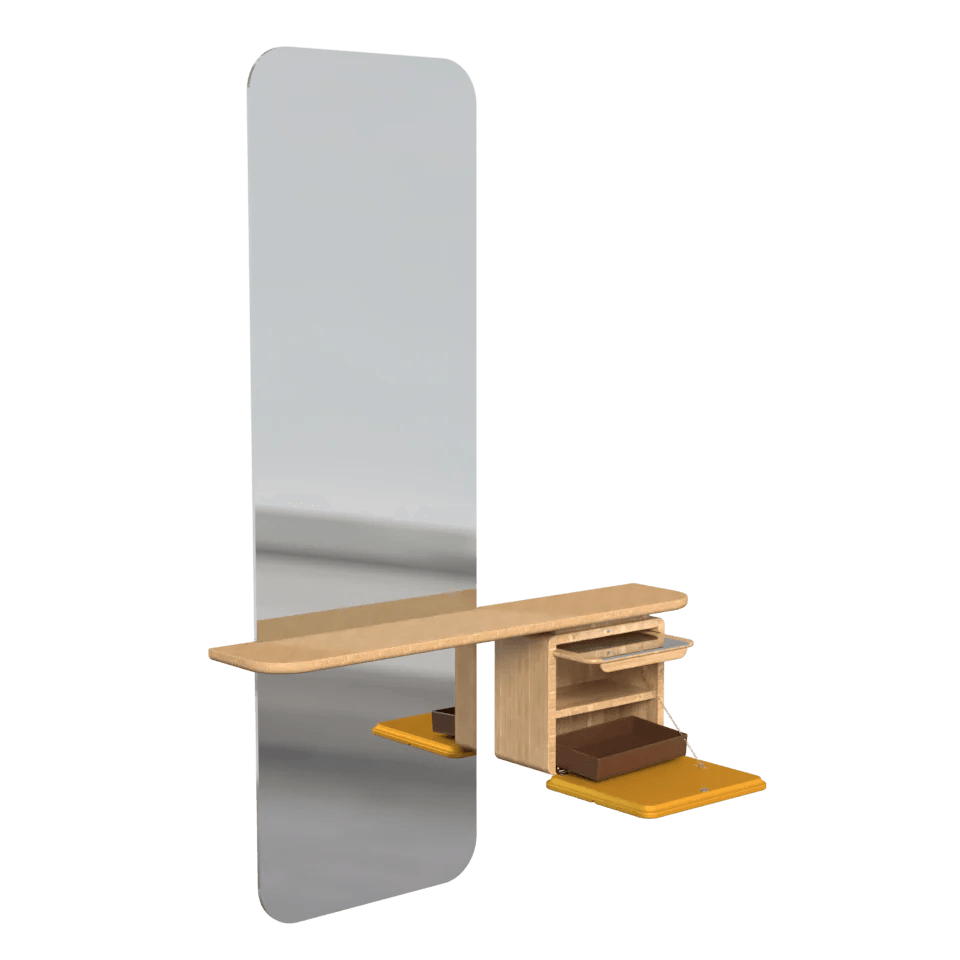 Lustro ONE MORE LOOK szafranowy z dębem UMAGE Eye on Design