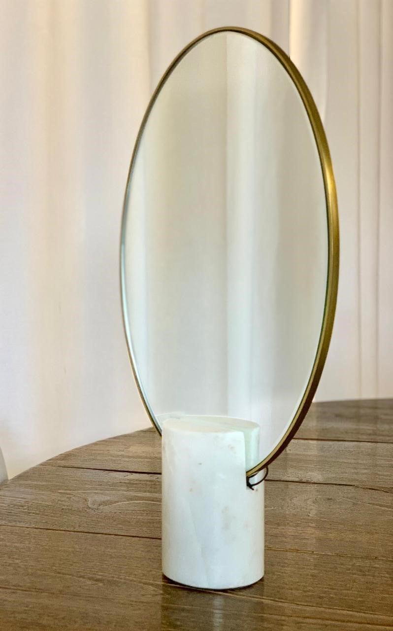 Lustro OVAL biały marmur Pols Potten Eye on Design