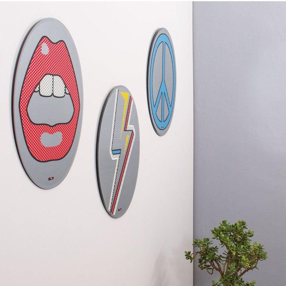 Lustro PEACE niebieski Seletti Eye on Design