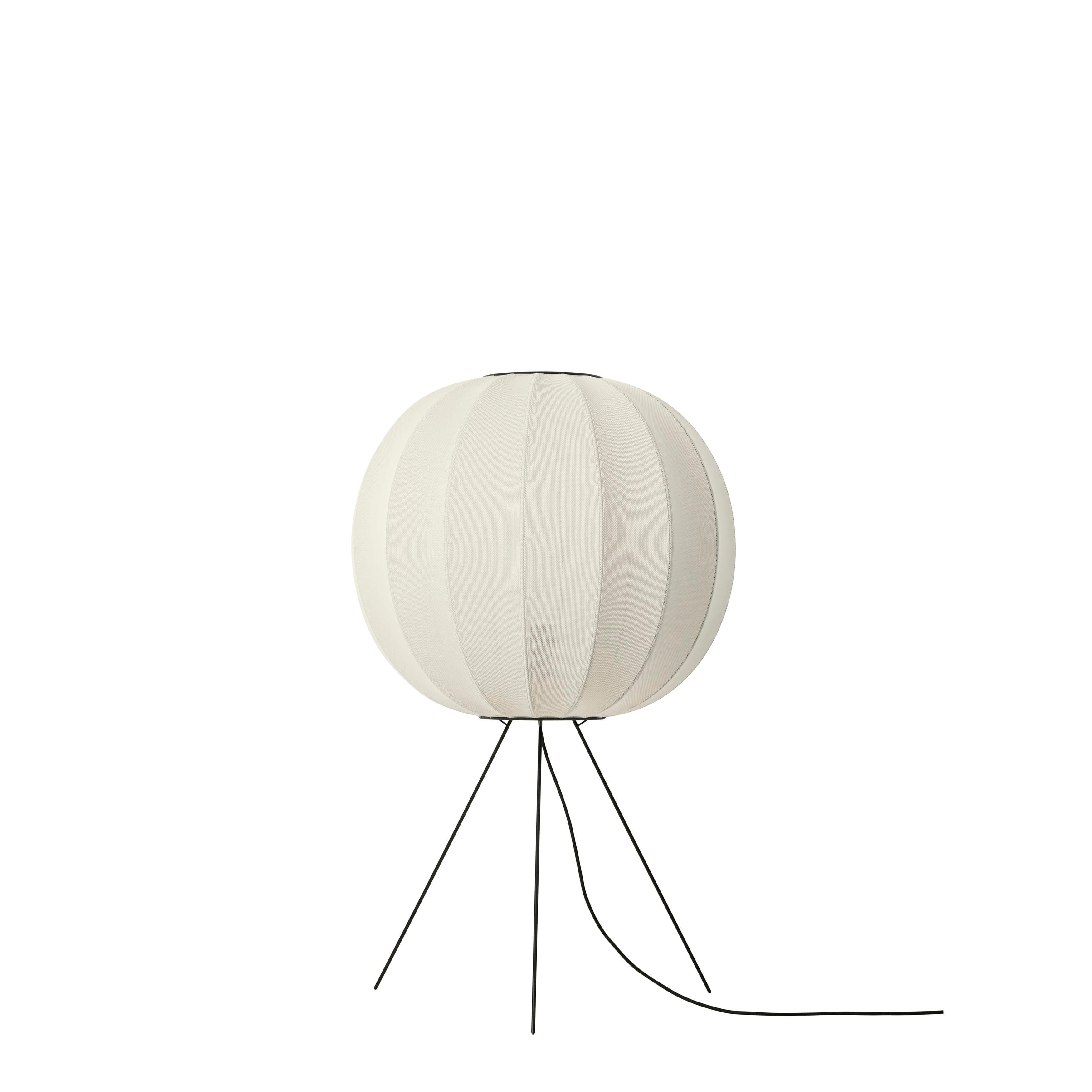 Low tripod floor lamp KNIT-WIT pearl