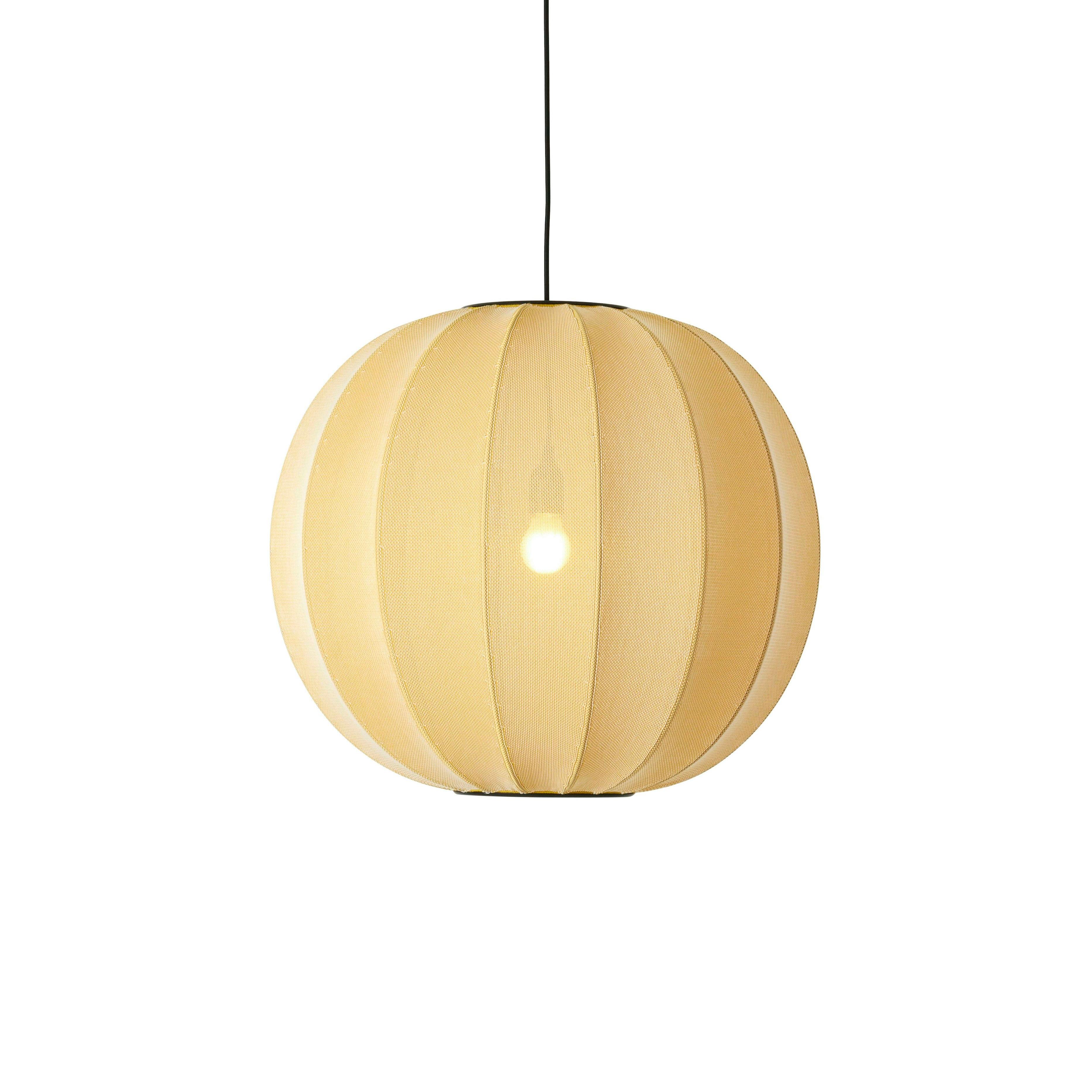 Knit-Wit Round hanging lamp yellow