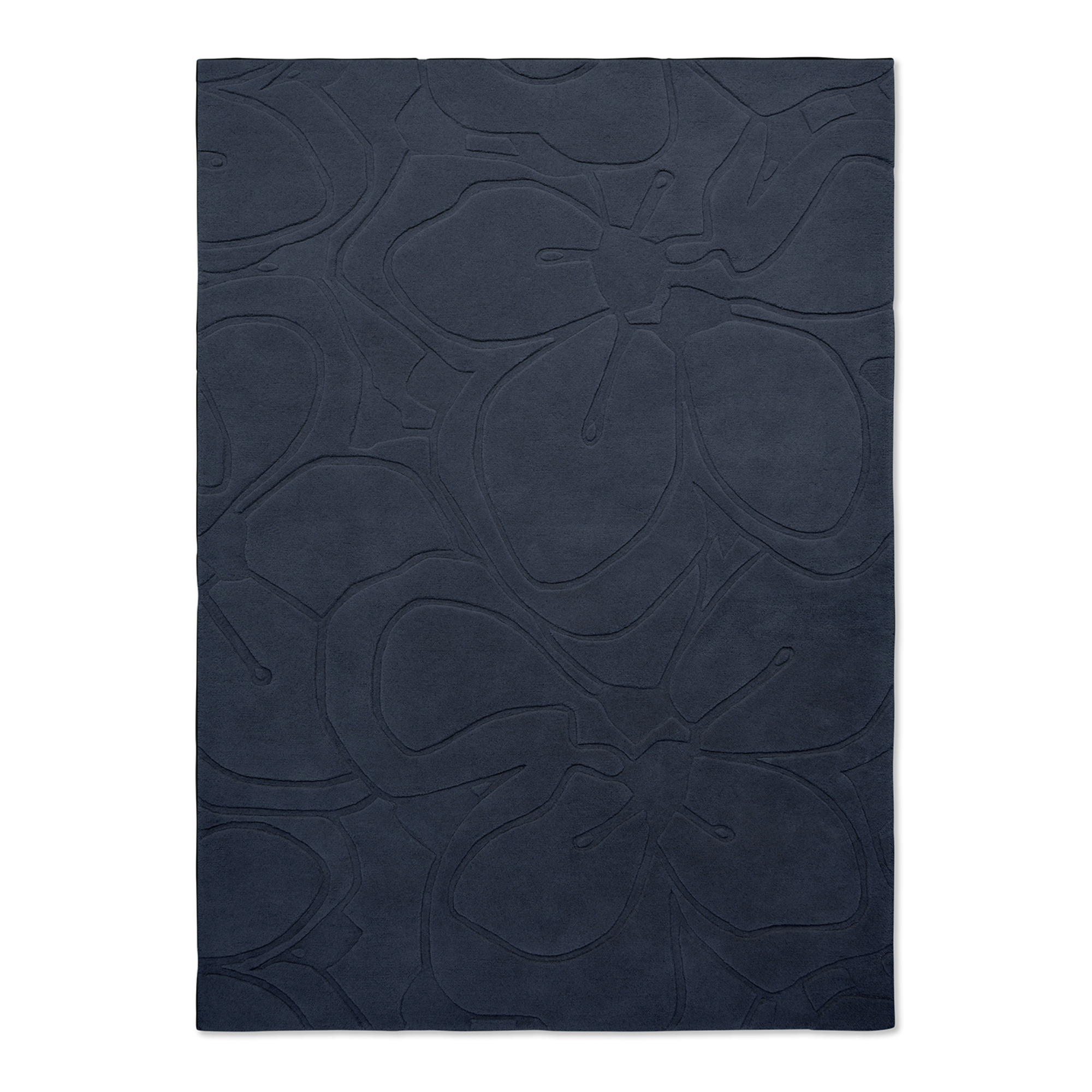 Marineblauer Teppich ROMANTIC MAGNOLIA