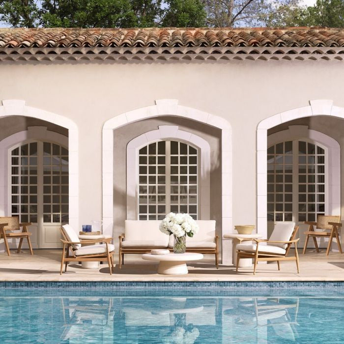 Buitenbank MANZO gebroken wit