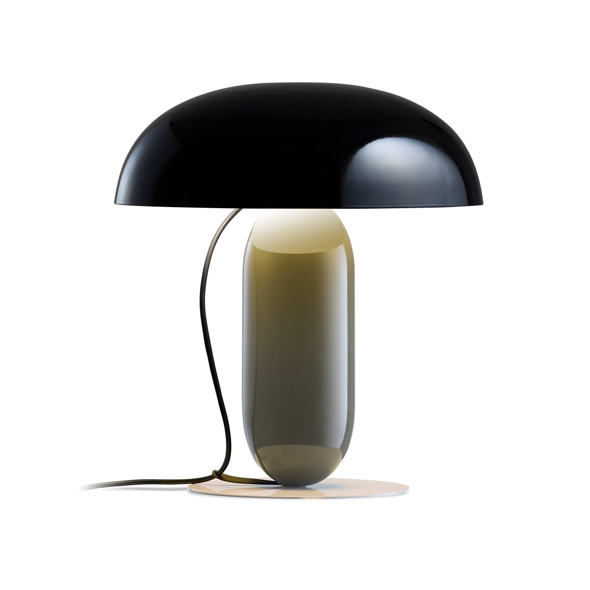 GAMBOSA Table Lamp Black with Green Base