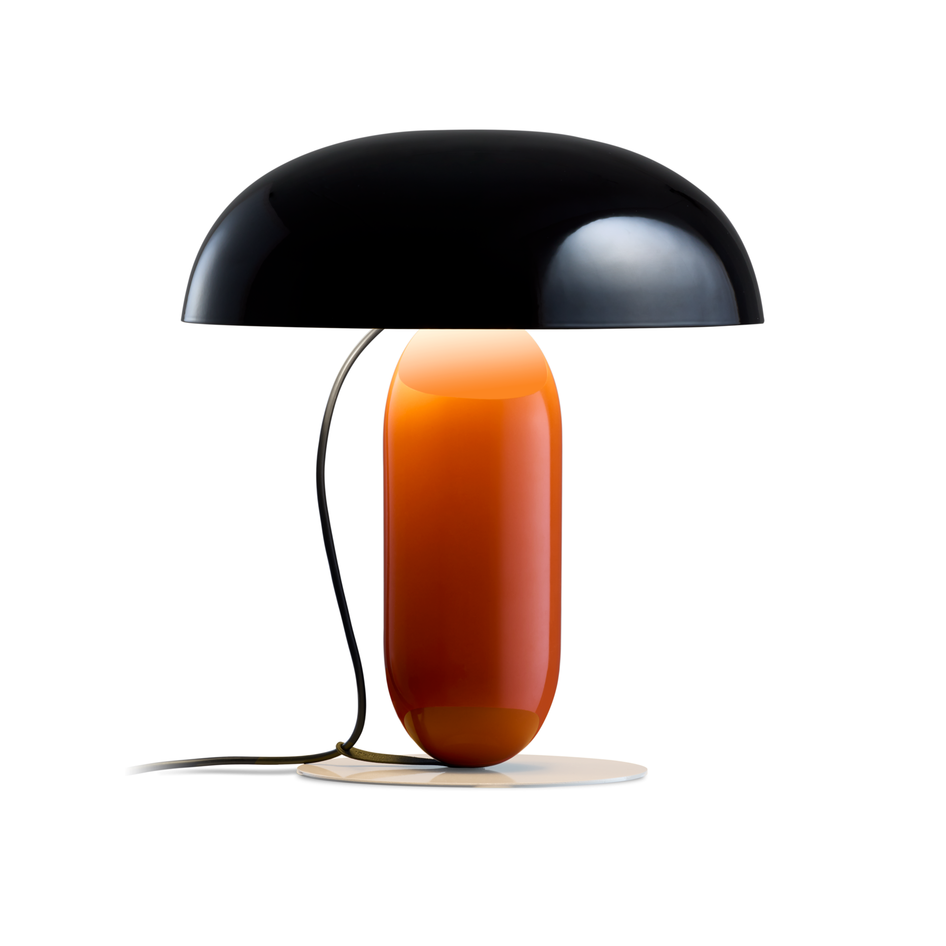 GAMBOSA Table Lamp Black with Orange Base