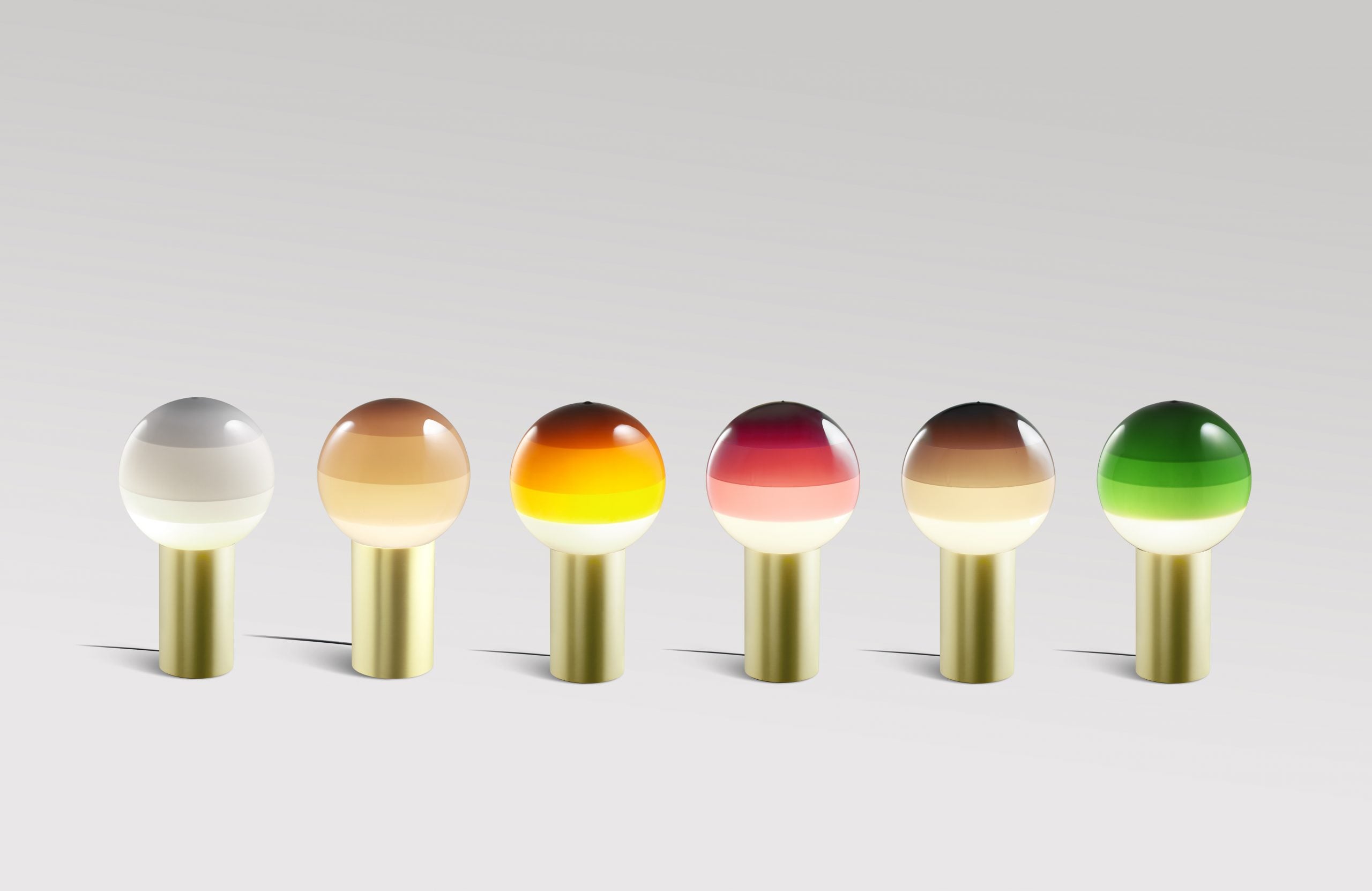 Bureau lamp DIPPING bordeaux met gouden voet