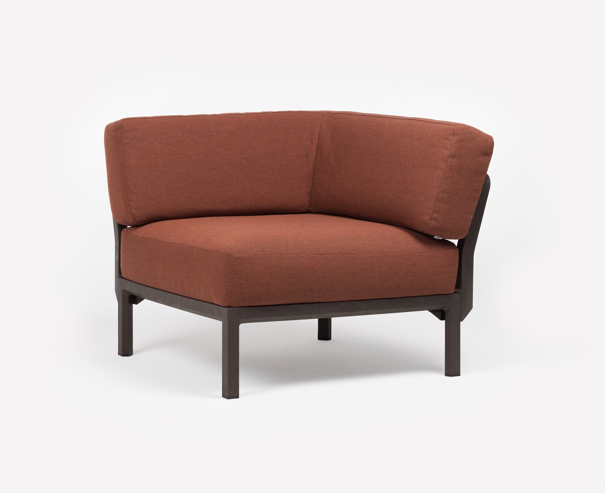 MAXIMO 5 Modular Outdoor Corner Sofa in Thyme Green with Brown Base