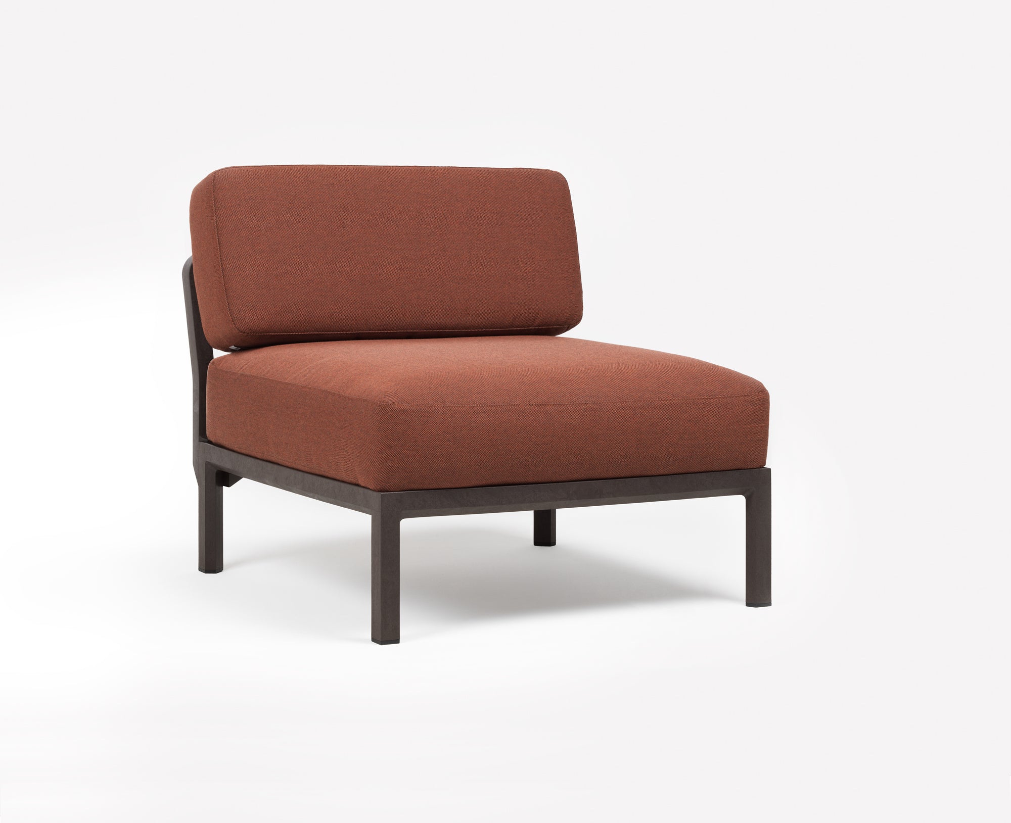 MAXIMO 5 Modular Outdoor Corner Sofa in Thyme Green with Brown Base