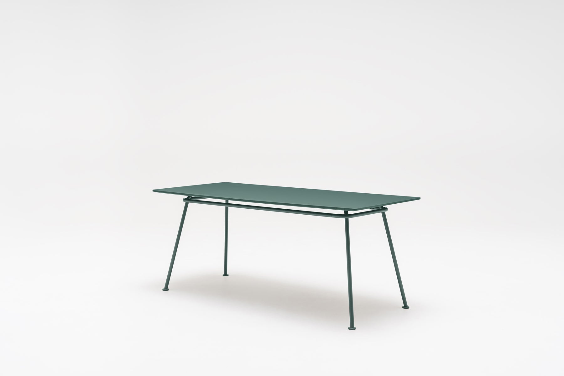 Rechthoekige tafel NEW SCHOOL met metalen basis
