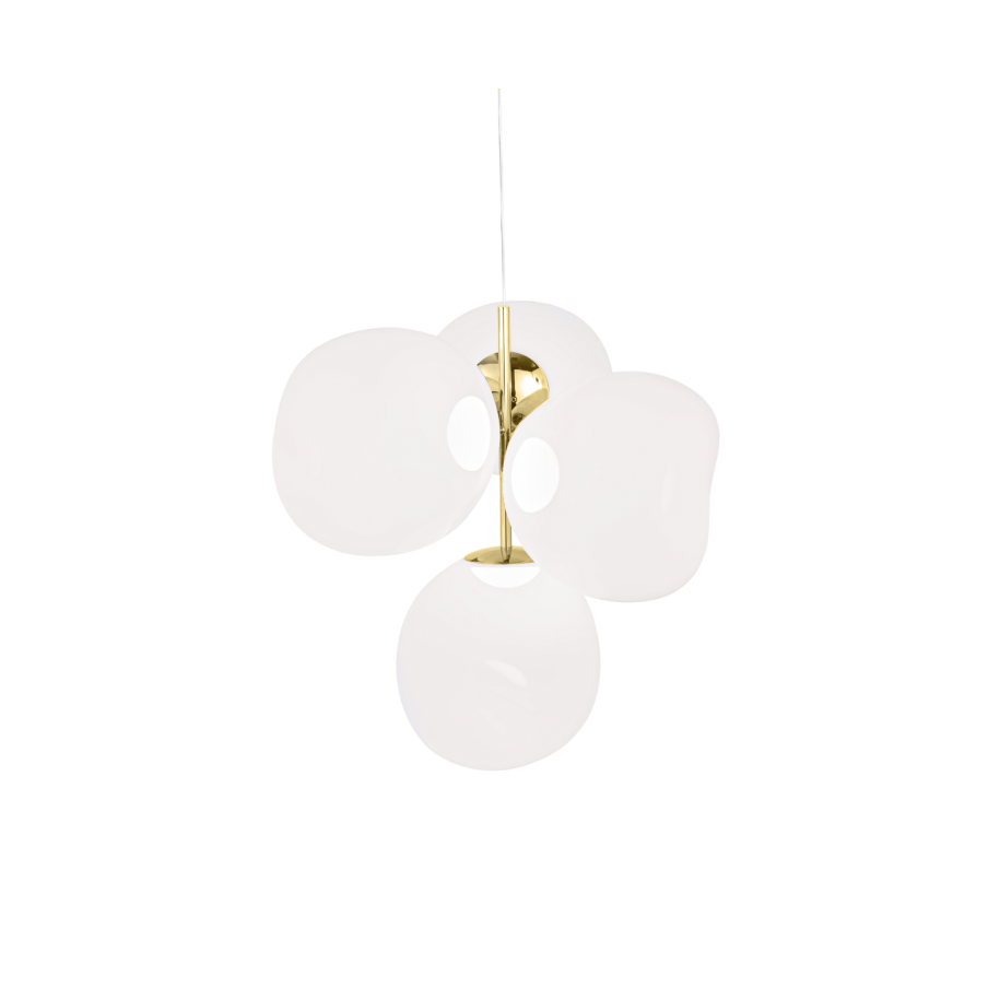 Schmelzenschmelzkronleuchter mit einem goldenen Finish