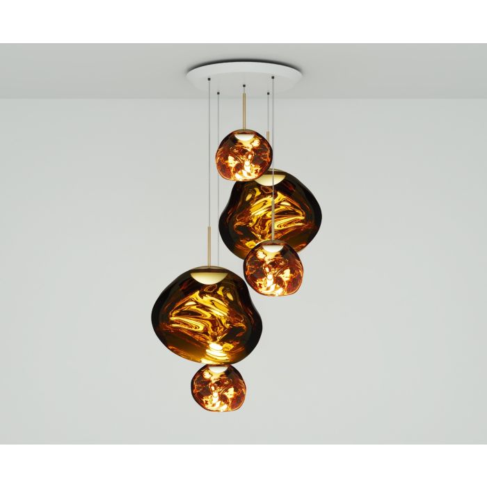 Hanglamp MELT ROND goud
