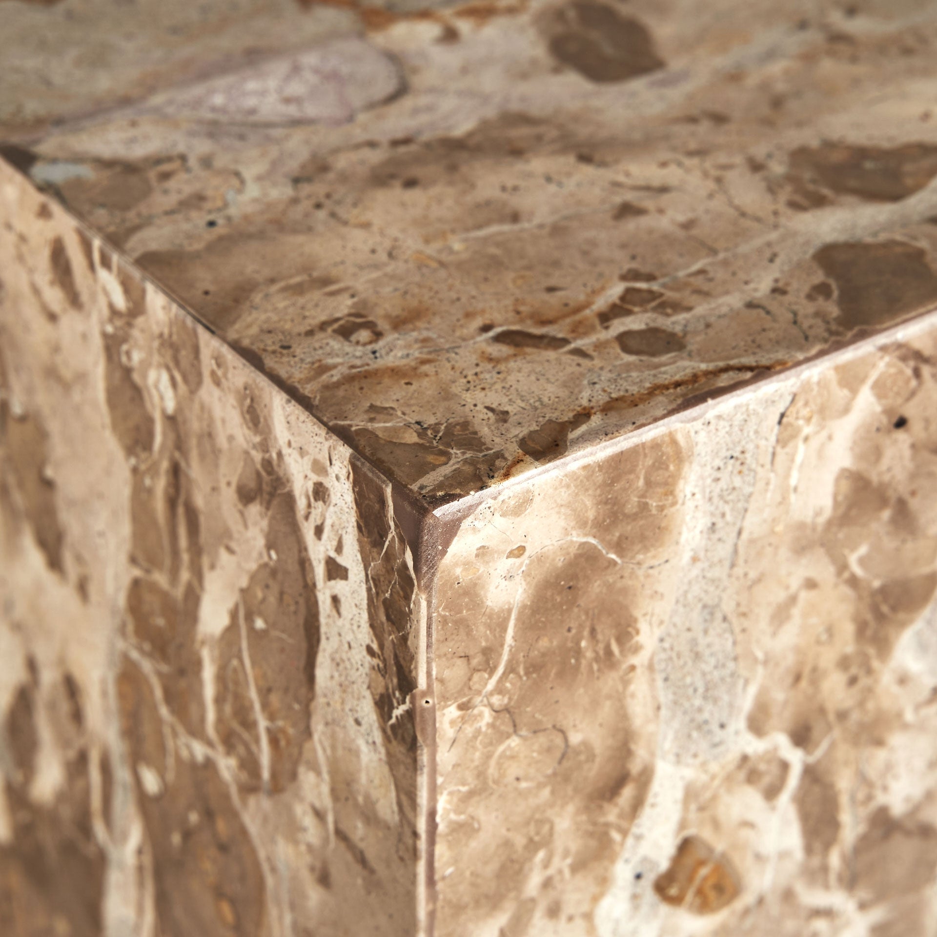 Beistelltisch GROV beige Marmor