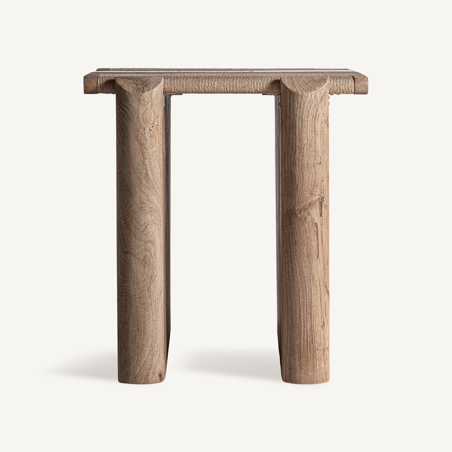 Bijzettafel JACQUARD mango hout met marmer