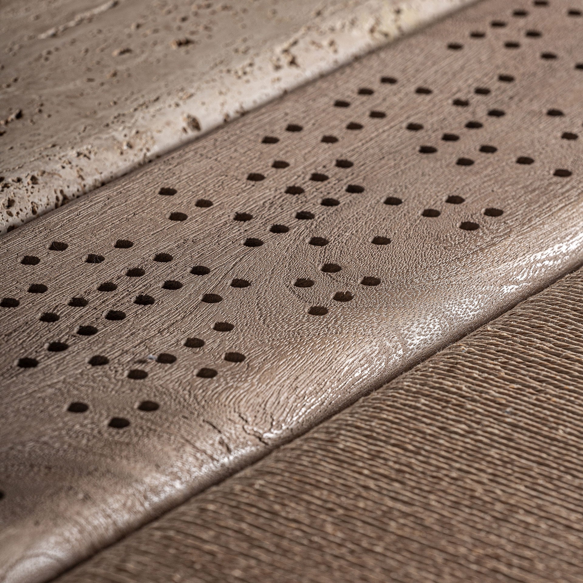 Bijzettafel JACQUARD mango hout met marmer