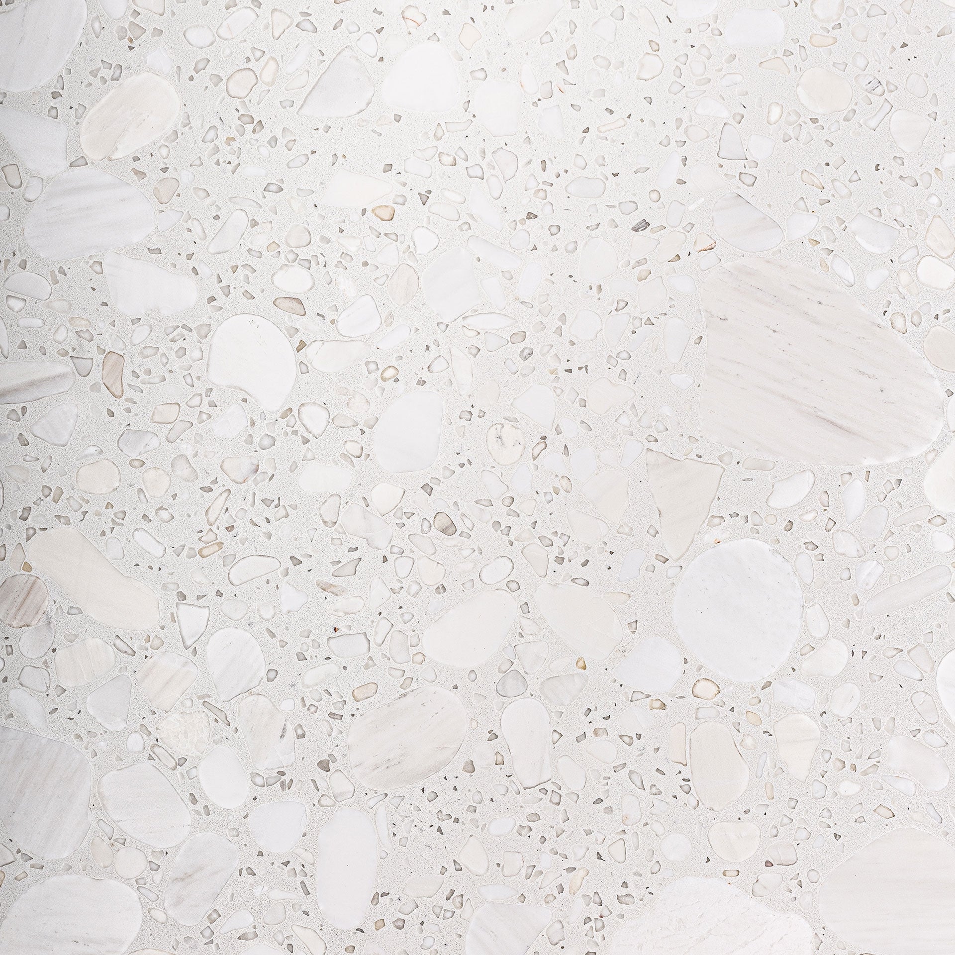 ALFERCE Cream Terrazzo Bar Table with Wooden Base