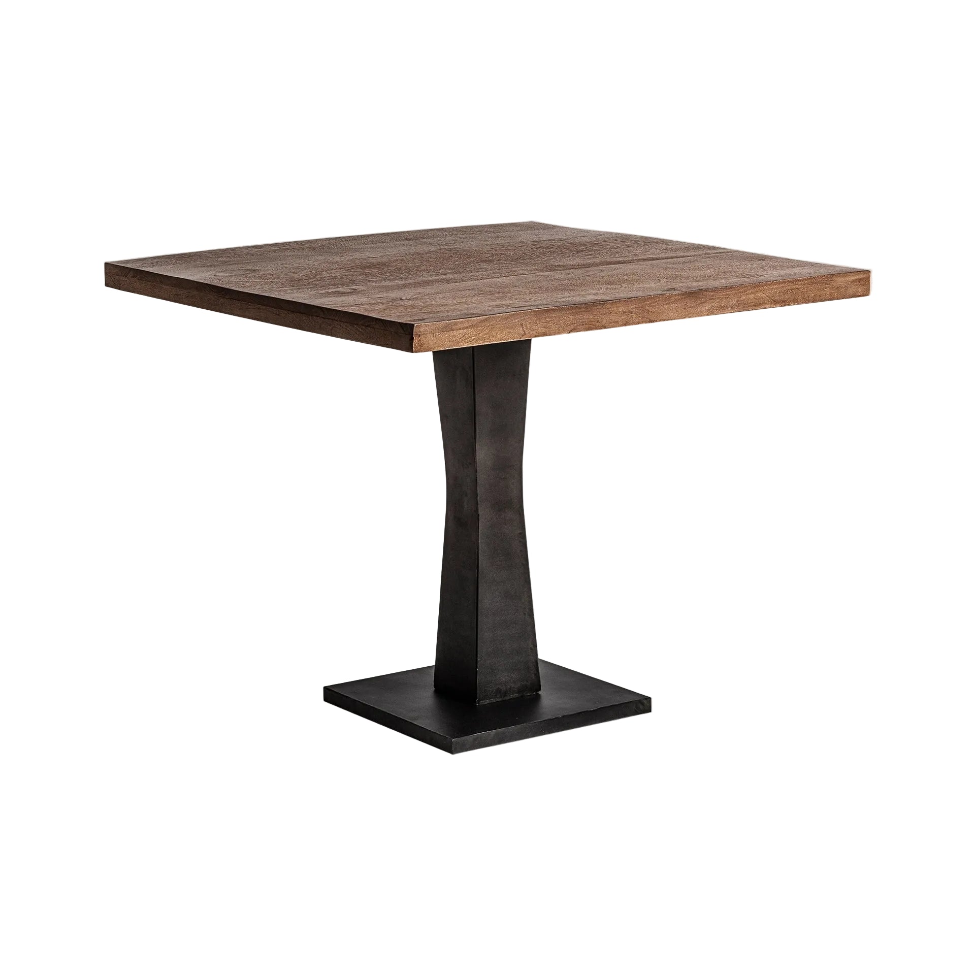 BUGLE Bar Table in Mango Wood with Black Base
