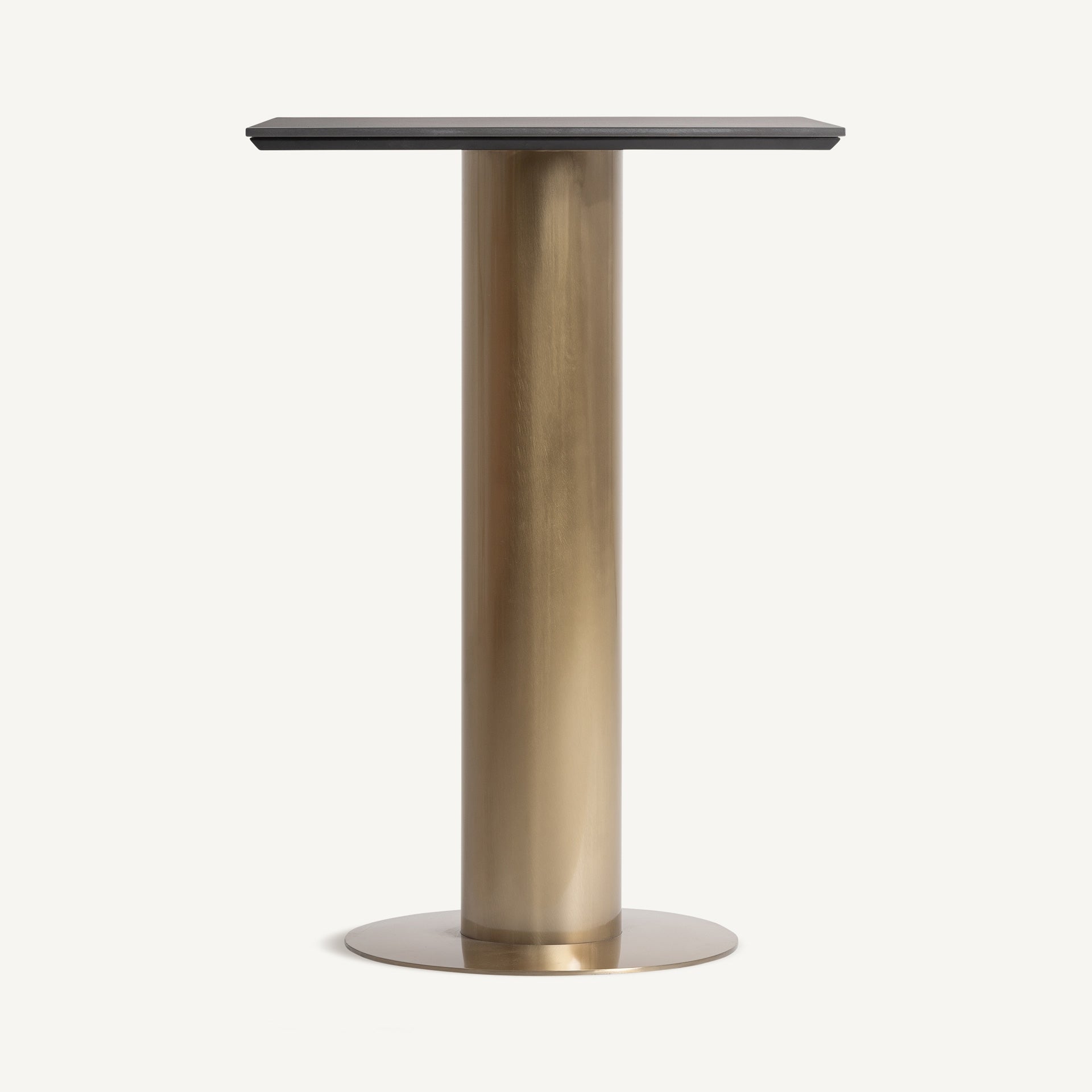 TASQUE Black Bar Table with Gold Base