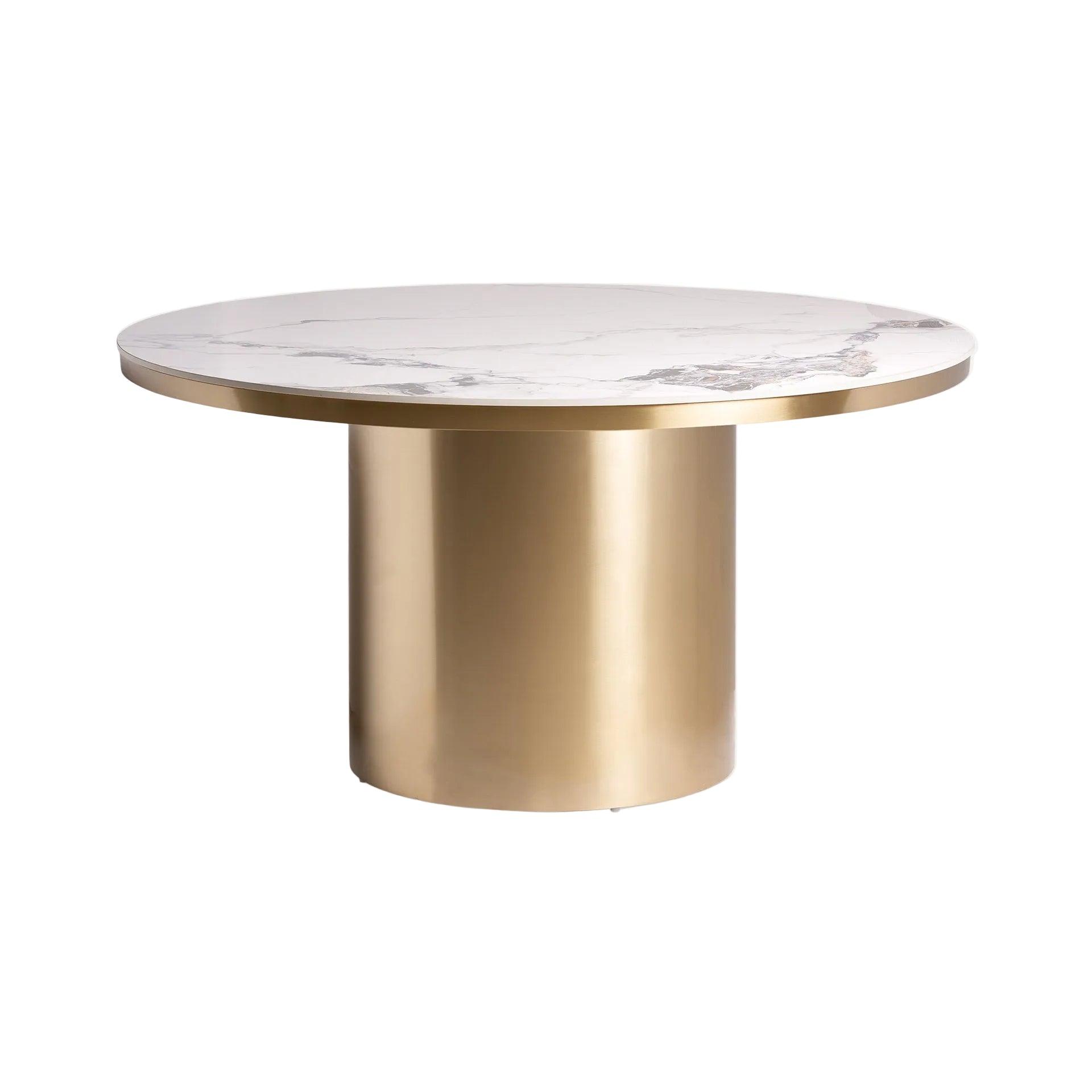 Ronde tafel ASTACH van porselein met gouden basis