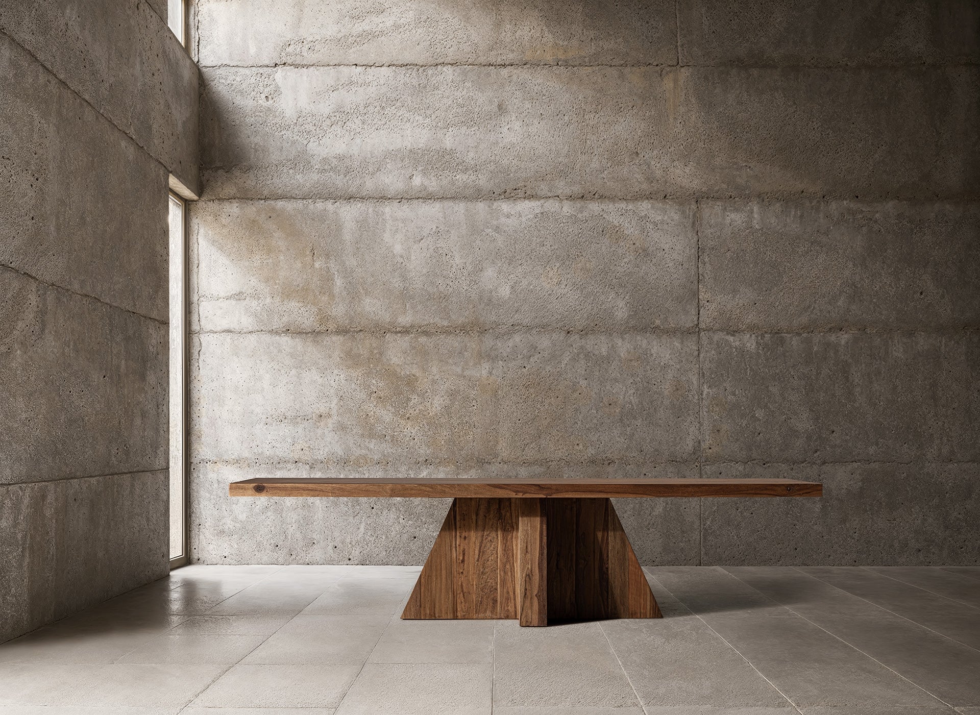Tisch BRUTALIST aus recyceltem Holz