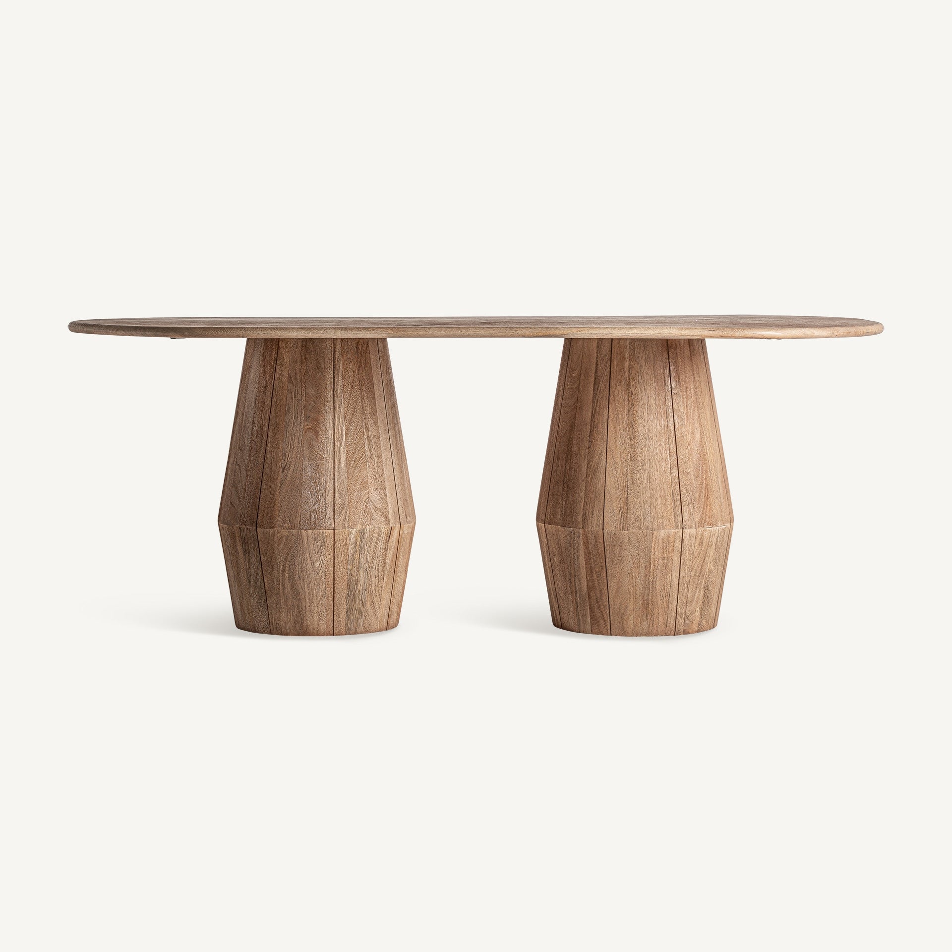 Ovale tafel JACQUARD mango hout