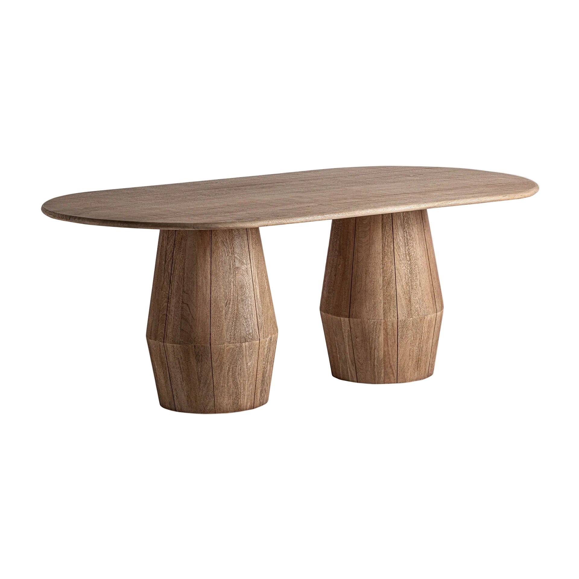 Ovale tafel JACQUARD mango hout