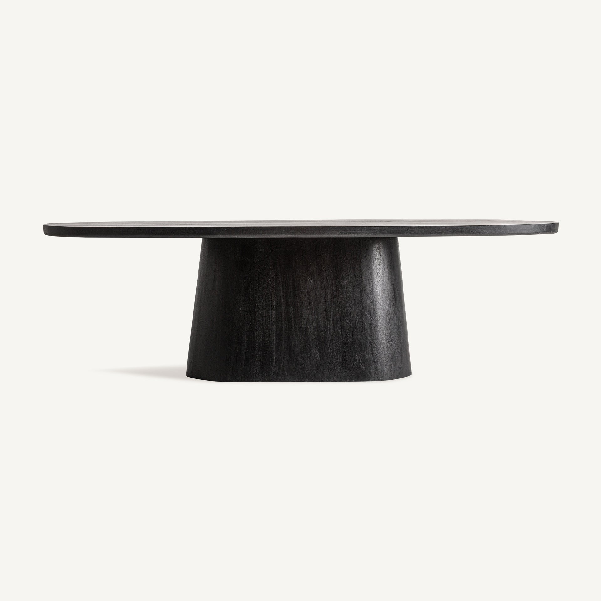 Oval Table NAUEN Black Mango Wood