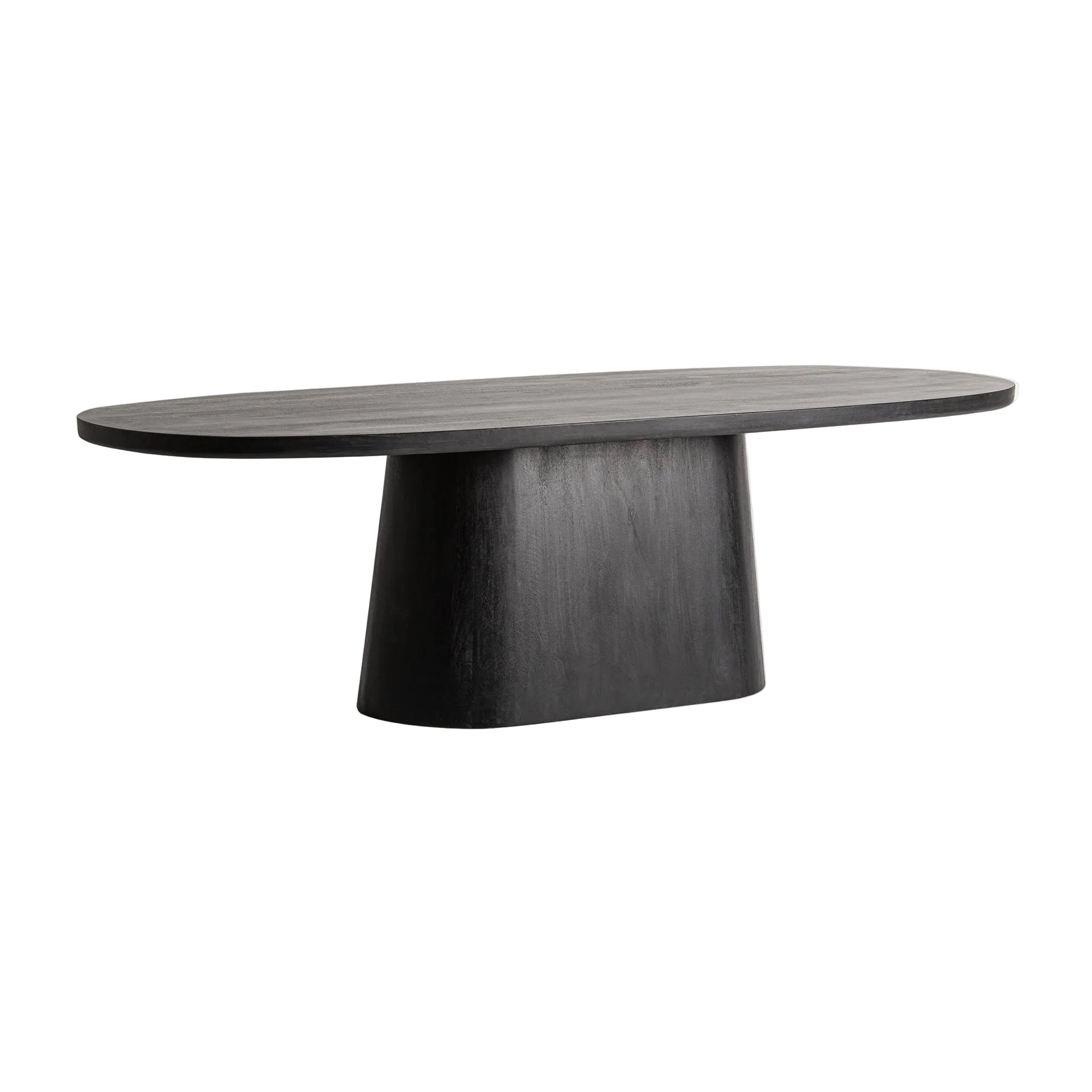 Oval Table NAUEN Black Mango Wood