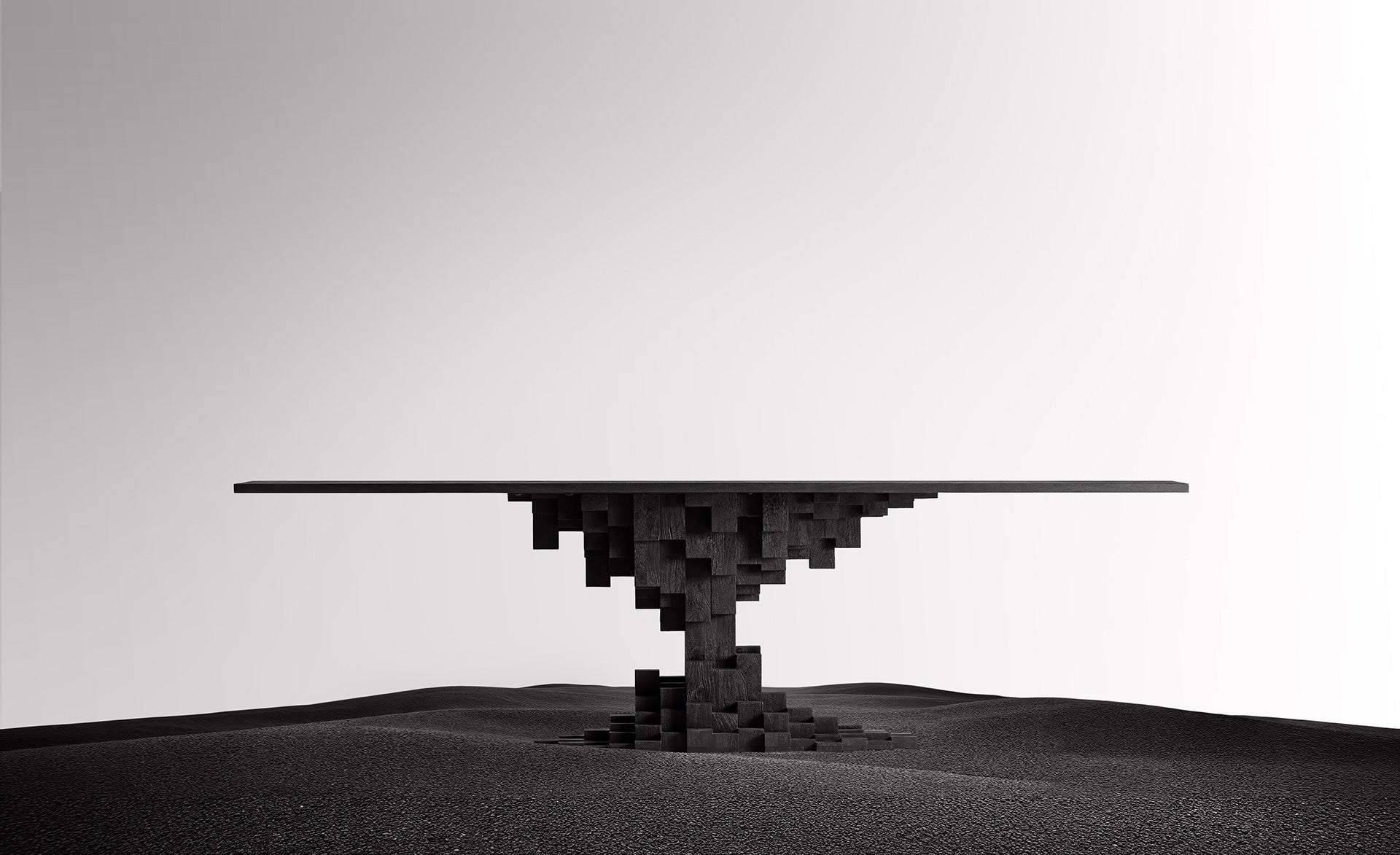 PÈTRIA Table Black Mango Wood